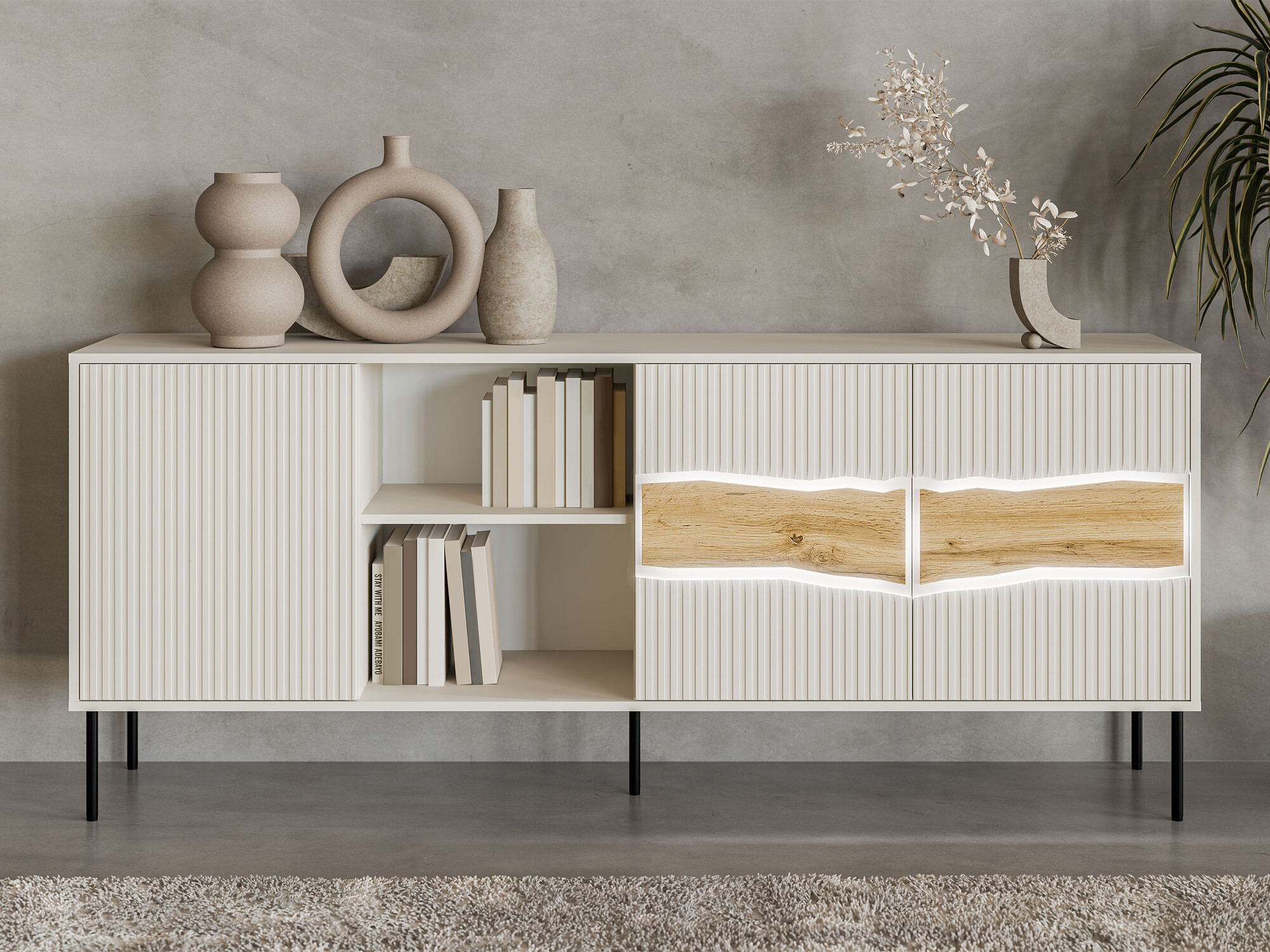 Шкафчик Monevare 101 (Дуб вотан + Кашемир)