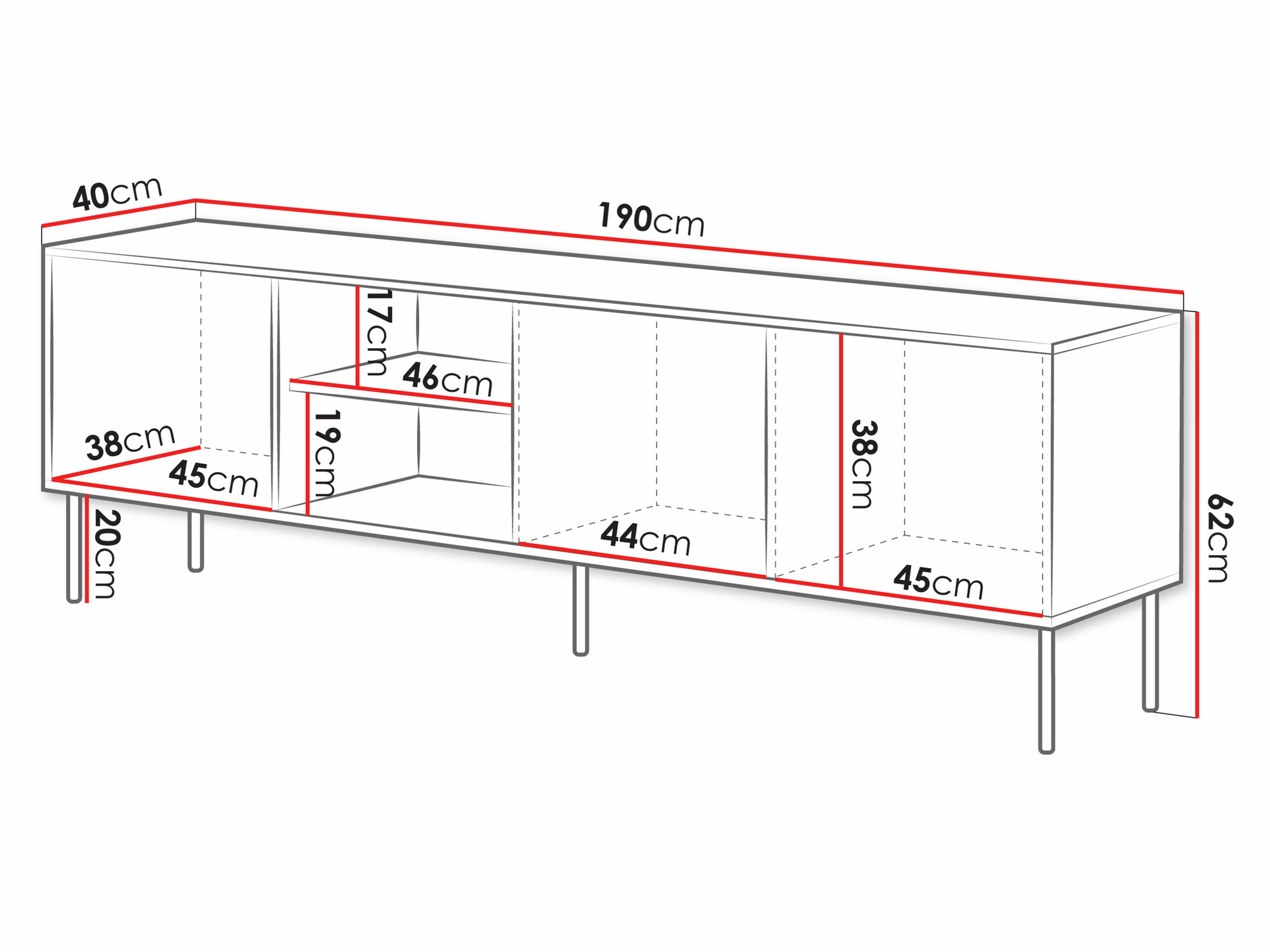TV galds Monevare 102 (Melns + Votan ozols)