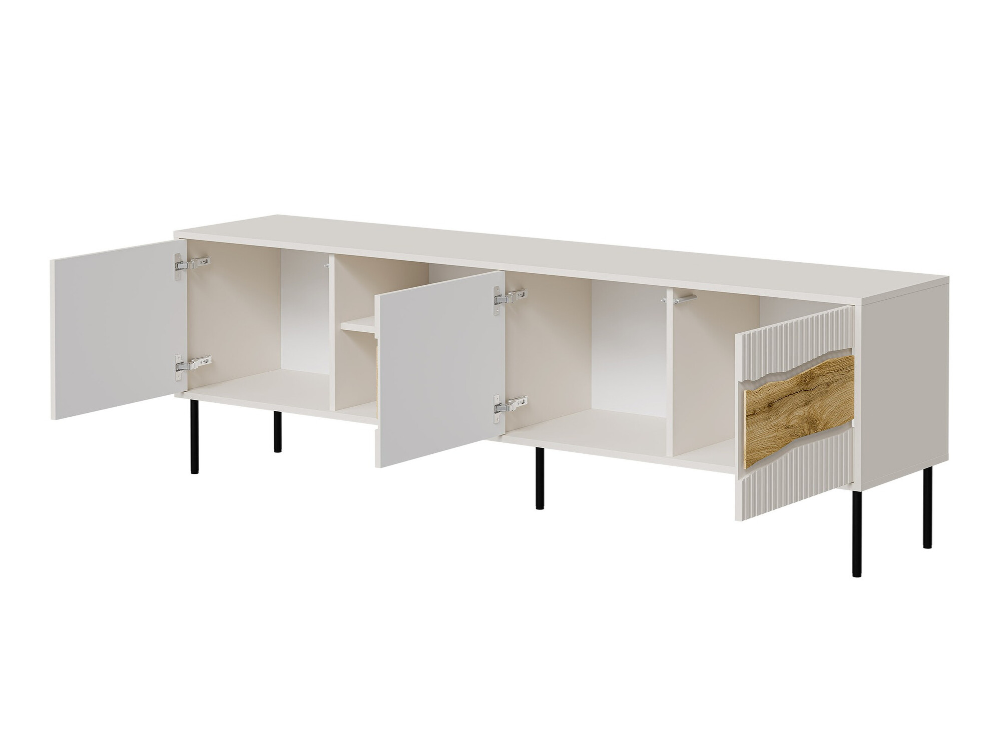 ТВ тумба Monevare 102 (Чёрный + Дуб вотан)