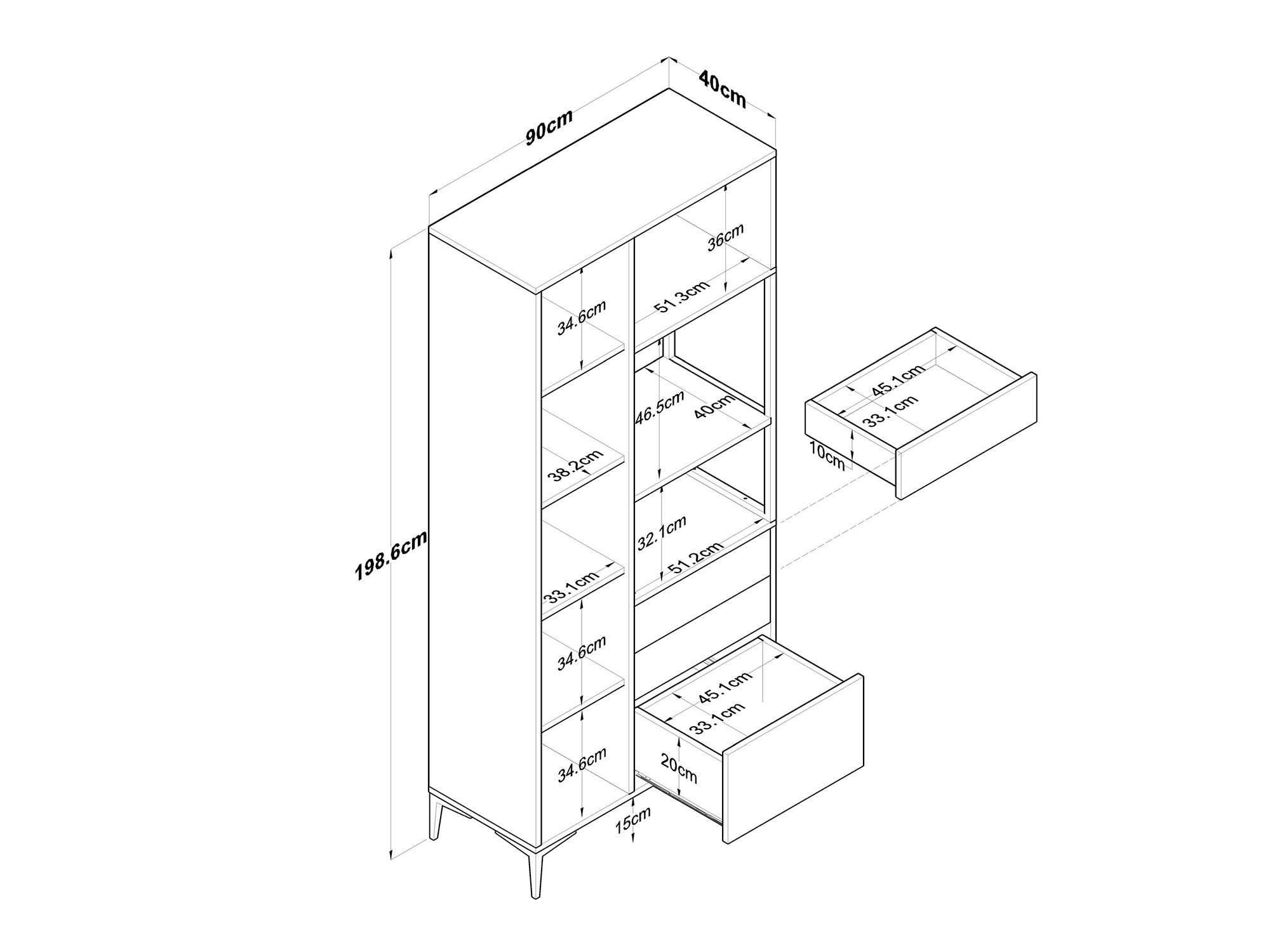 Daudzfunkcionāla mēbele Kailua 2490