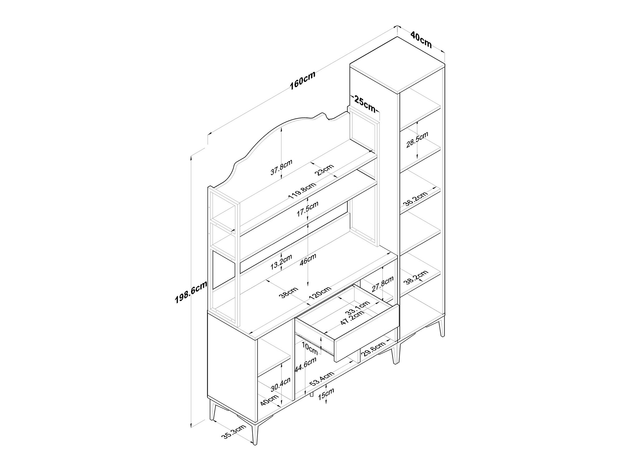 Daudzfunkcionāla mēbele Kailua 2502