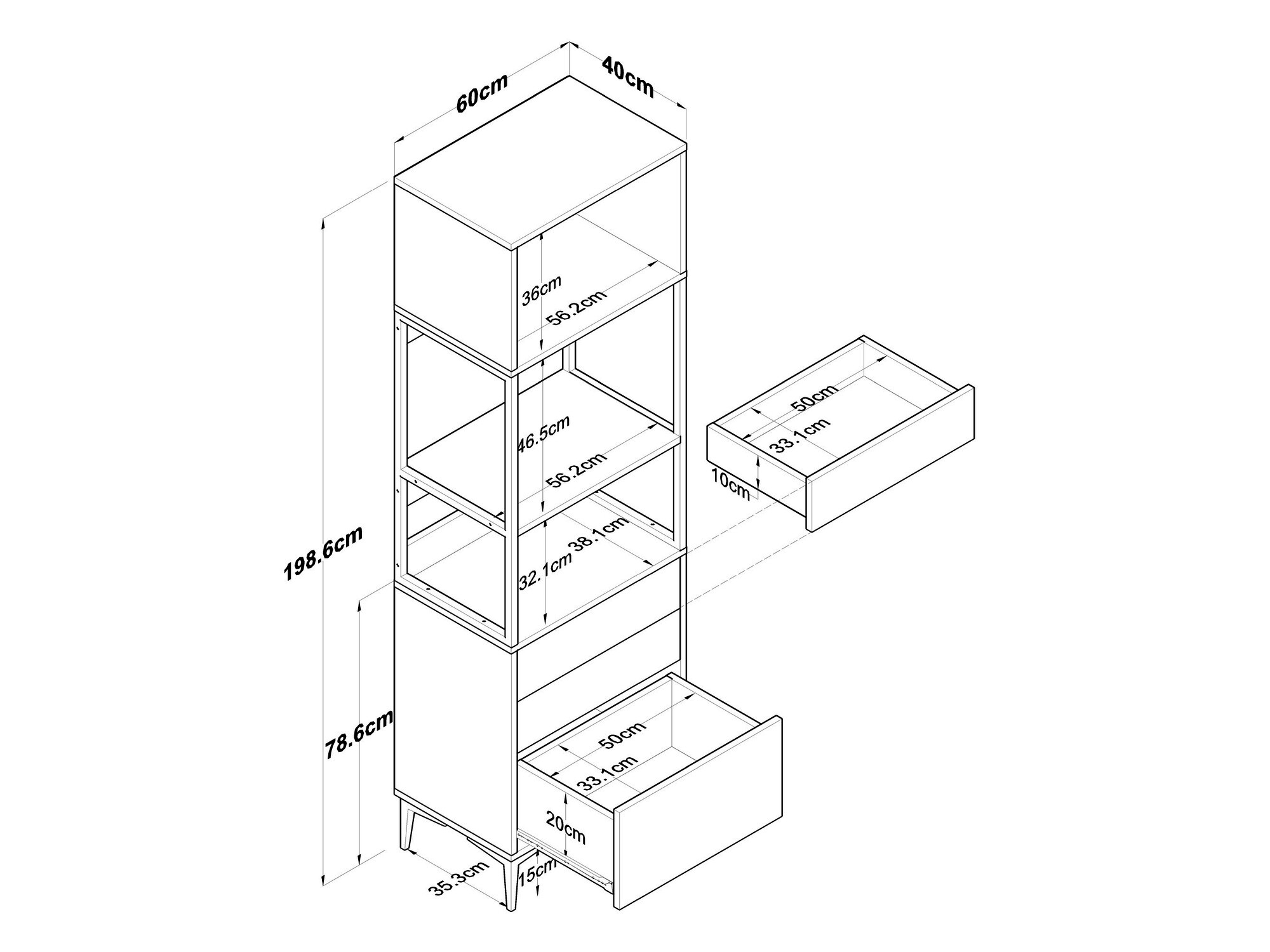 Daudzfunkcionāla mēbele Kailua 2503