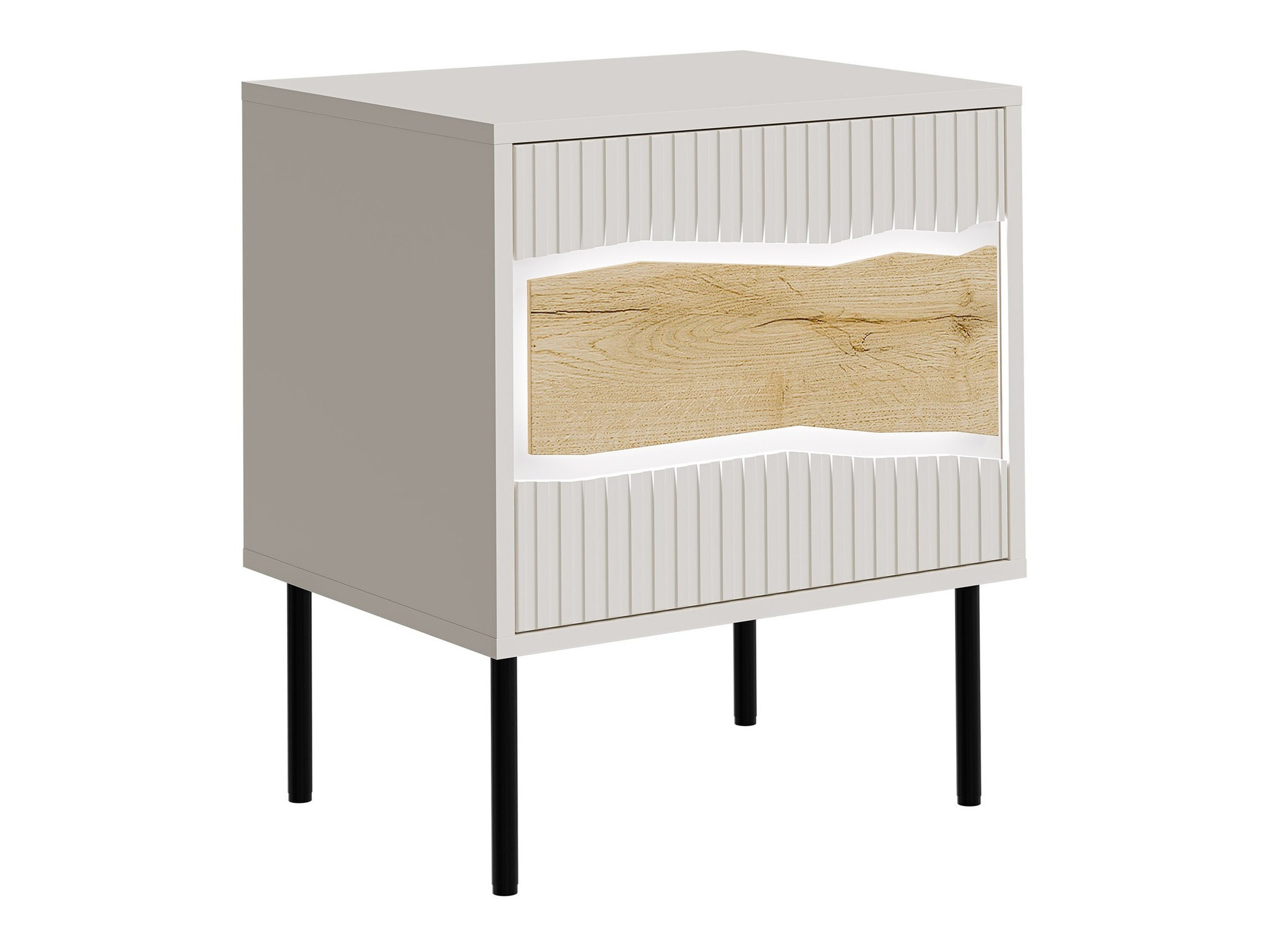 Комплект прикроватных тумбочек Monevare 104 (Дуб вотан + Кашемир)