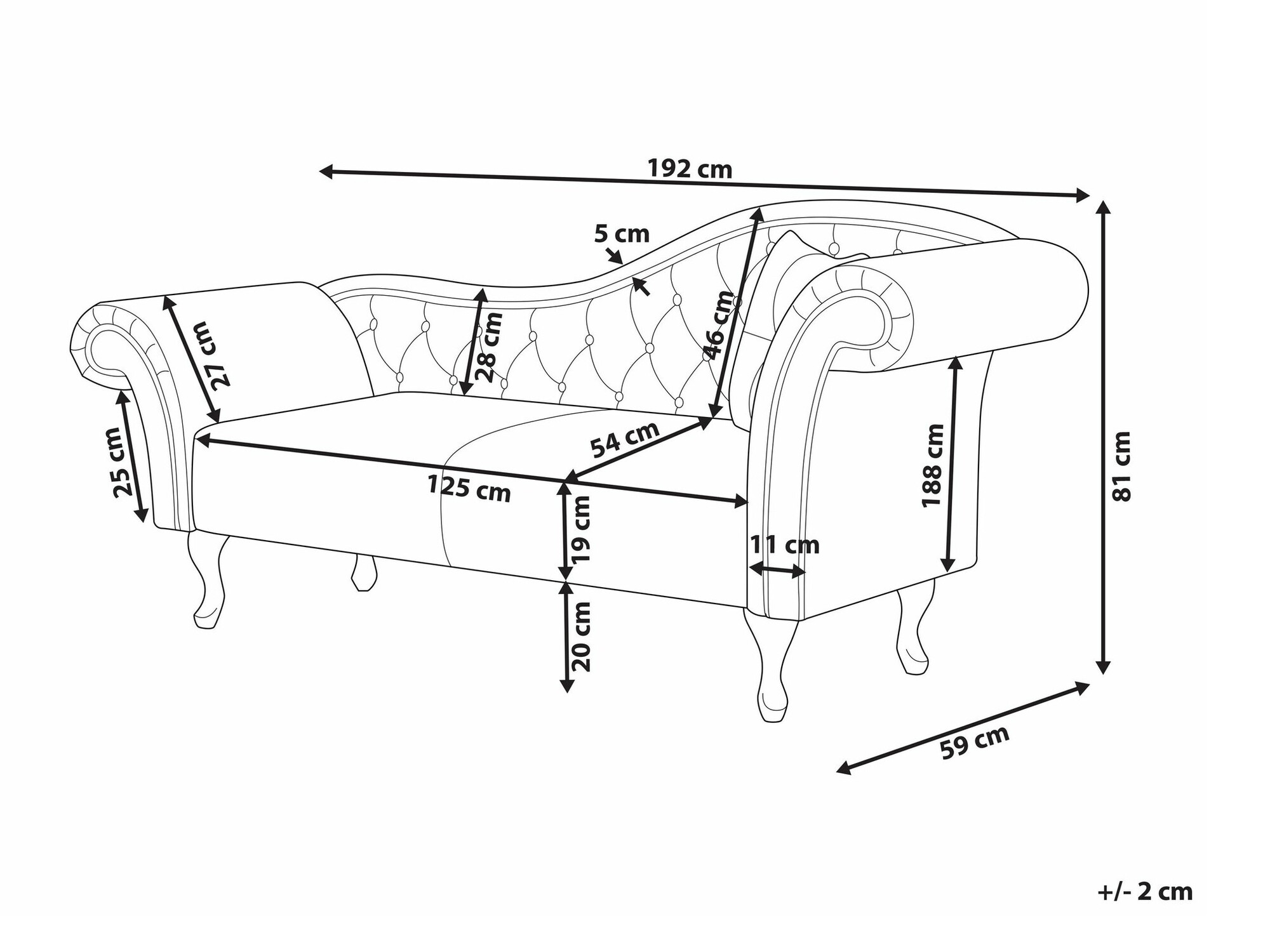Кушетка Berwyn 1694 (Серый)