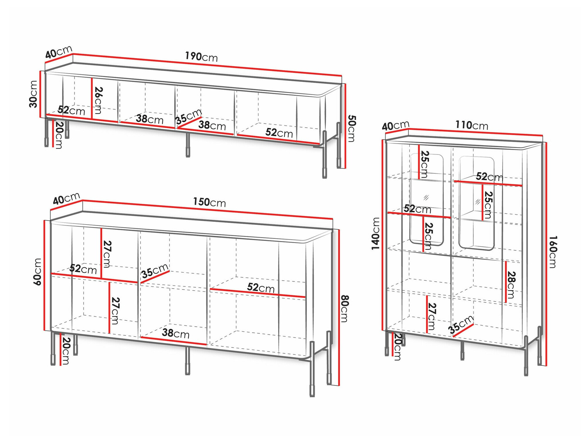 Набор для гостиной Mavnue 104 (Чёрный)