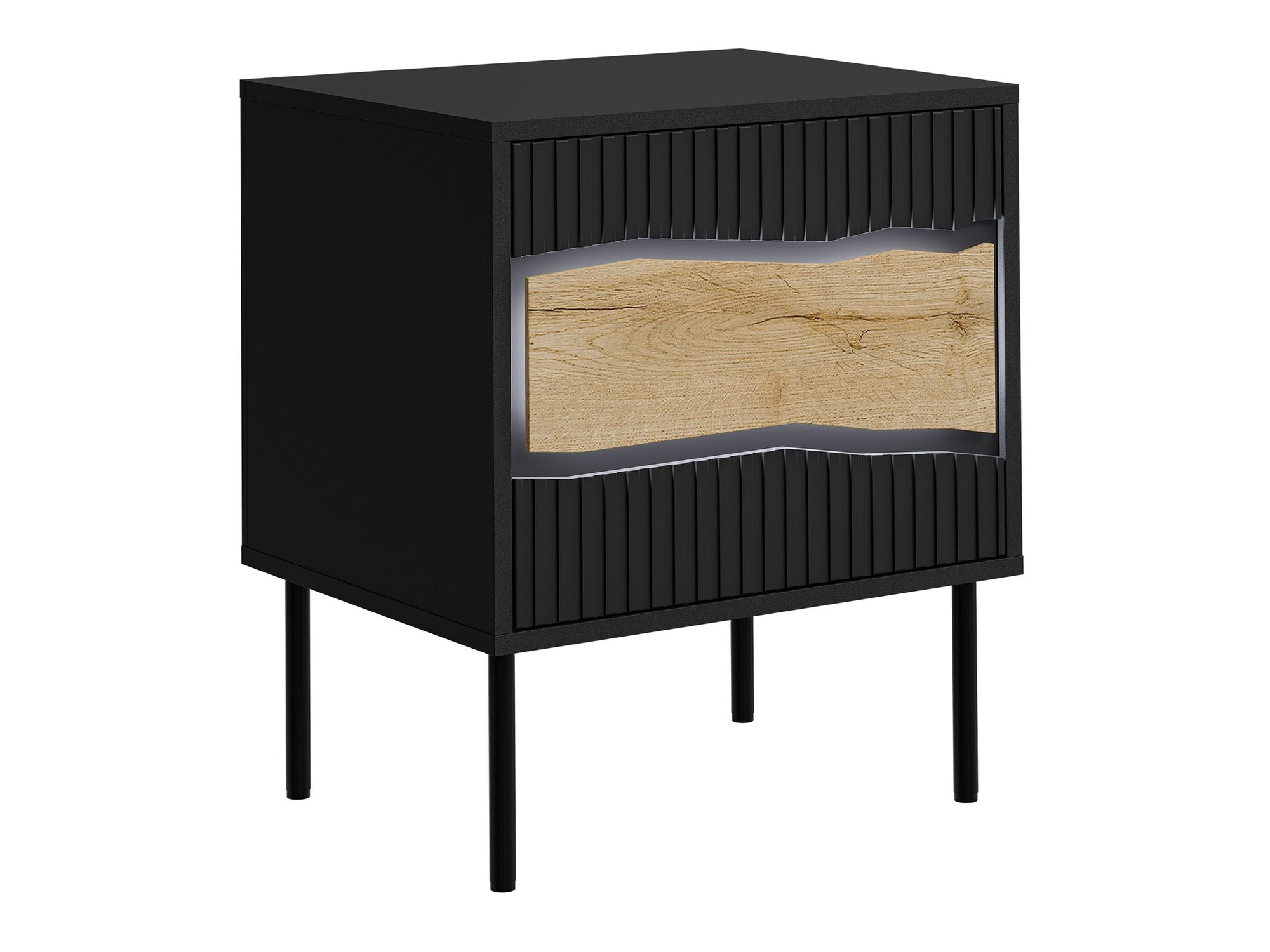 Naktsgaldiņu komplekts Monevare 104 (Melns + Votan ozols)