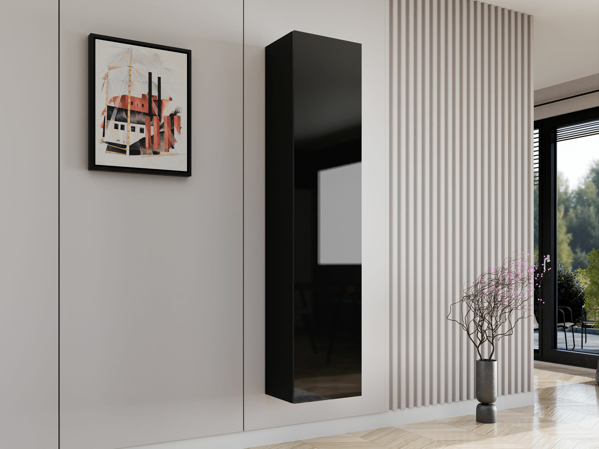 Piekarams plaukts Venenou 128 (Melns + Glancēts melns)