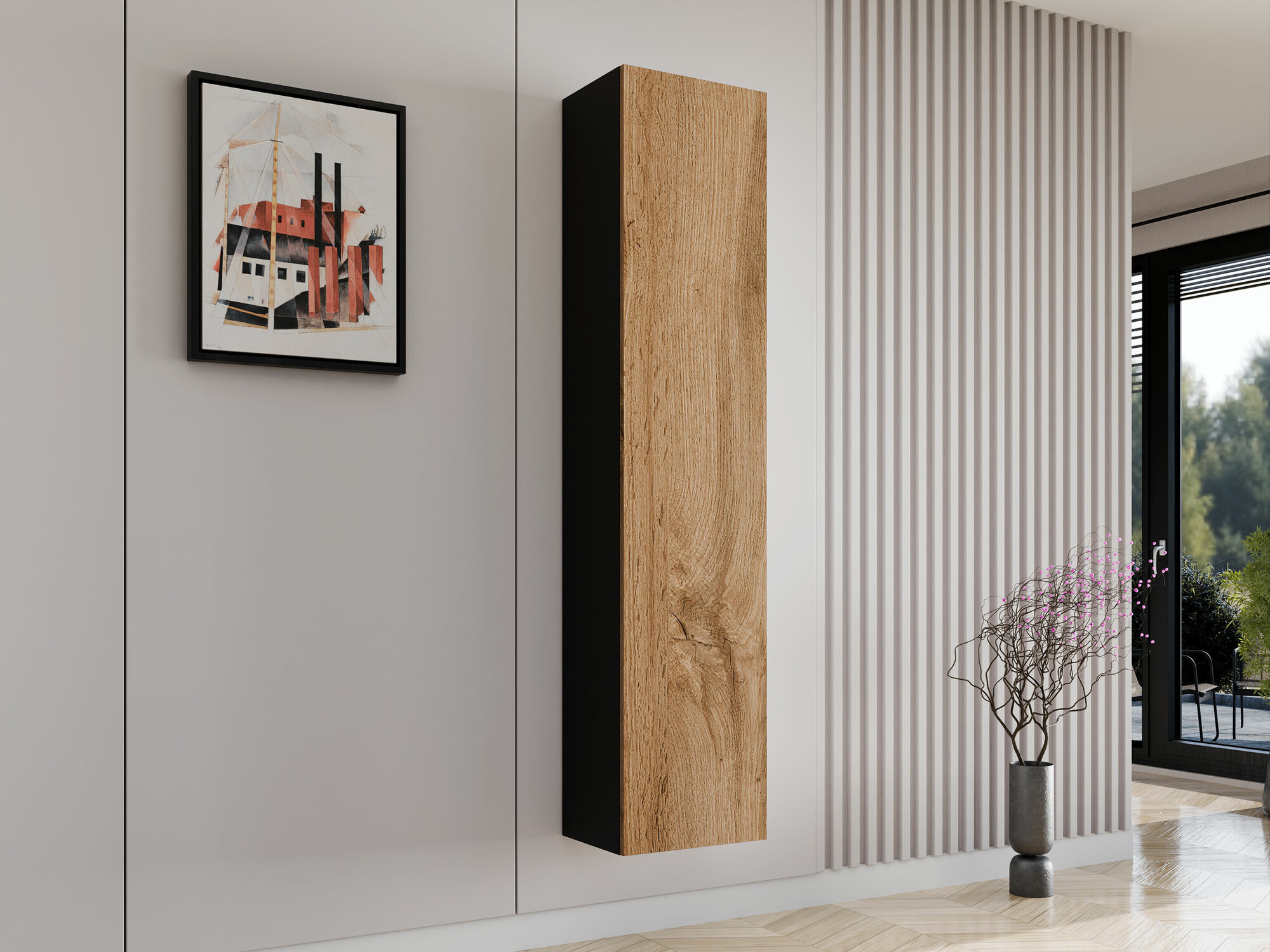 Piekarams plaukts Venenou 128 (Melns + Votan ozols)