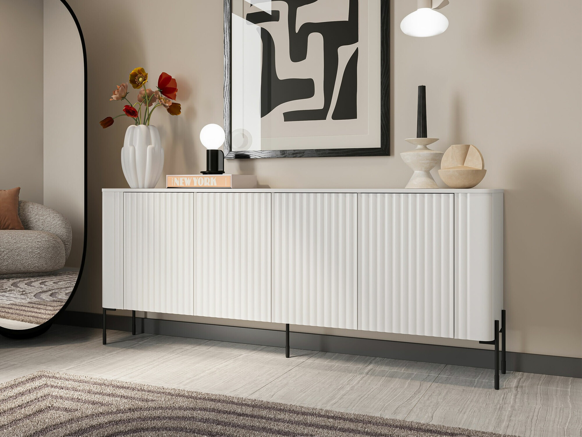 Skapis Mavnue 101 (Balts)