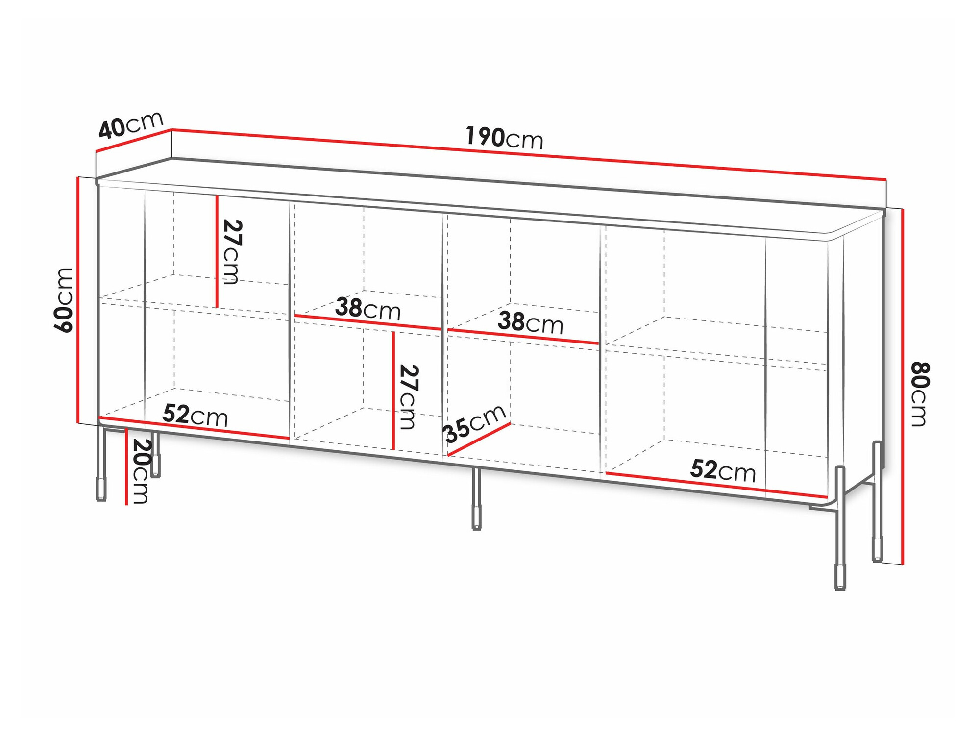 Skapis Mavnue 101 (Balts)