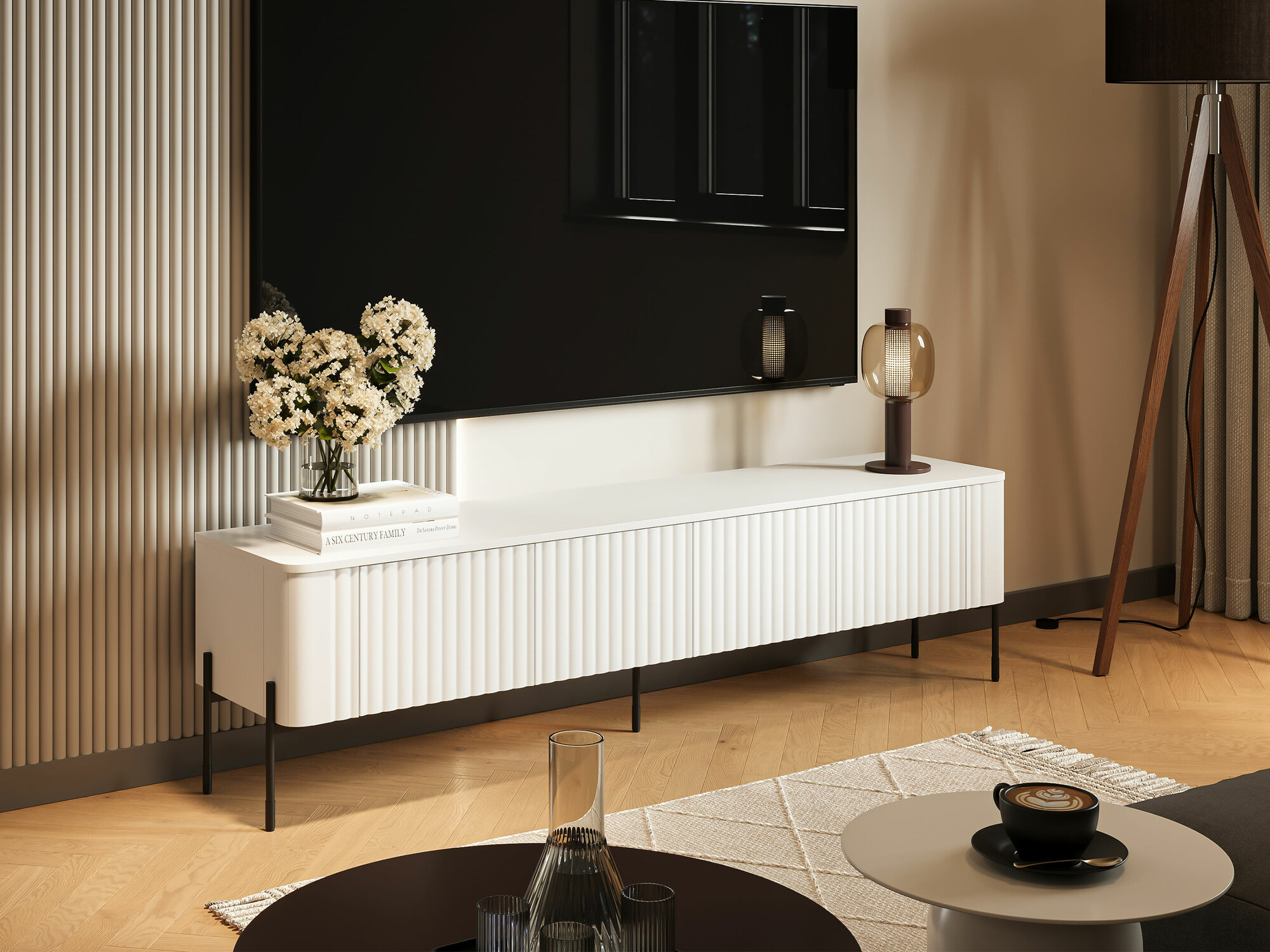 TV galds Mavnue 102 (Balts)