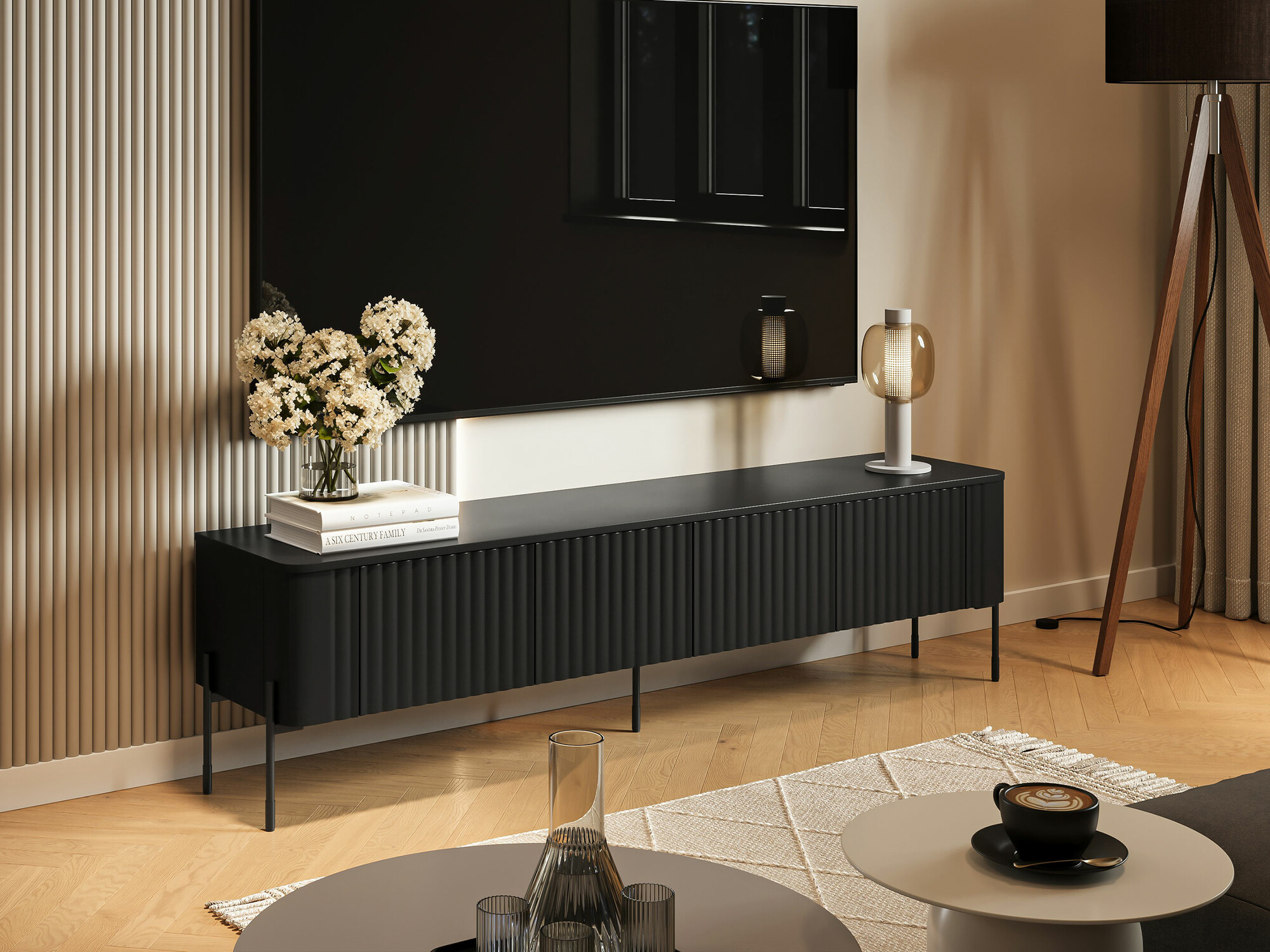 TV galds Nobilitas (Melns)