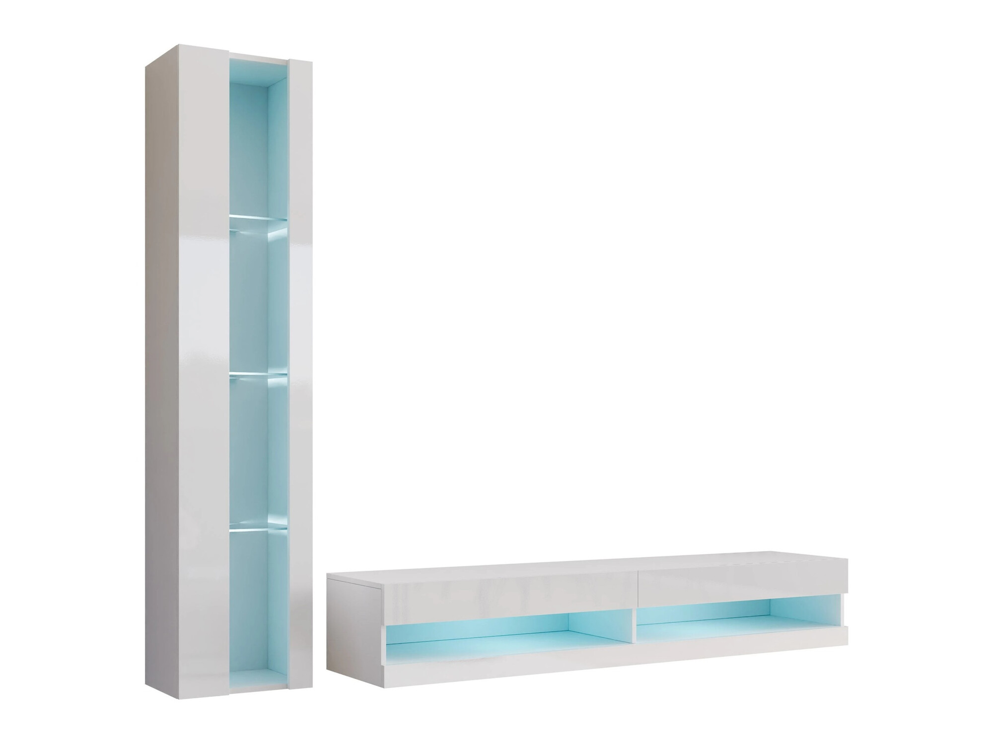 Набор для гостиной Venenou 118 (Белый + Глянцевый белый)