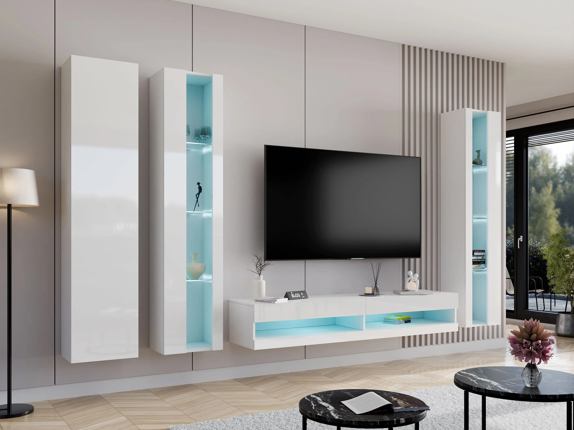 Piekarams plaukts Venenou 130 (Balts + Glancēts balts)