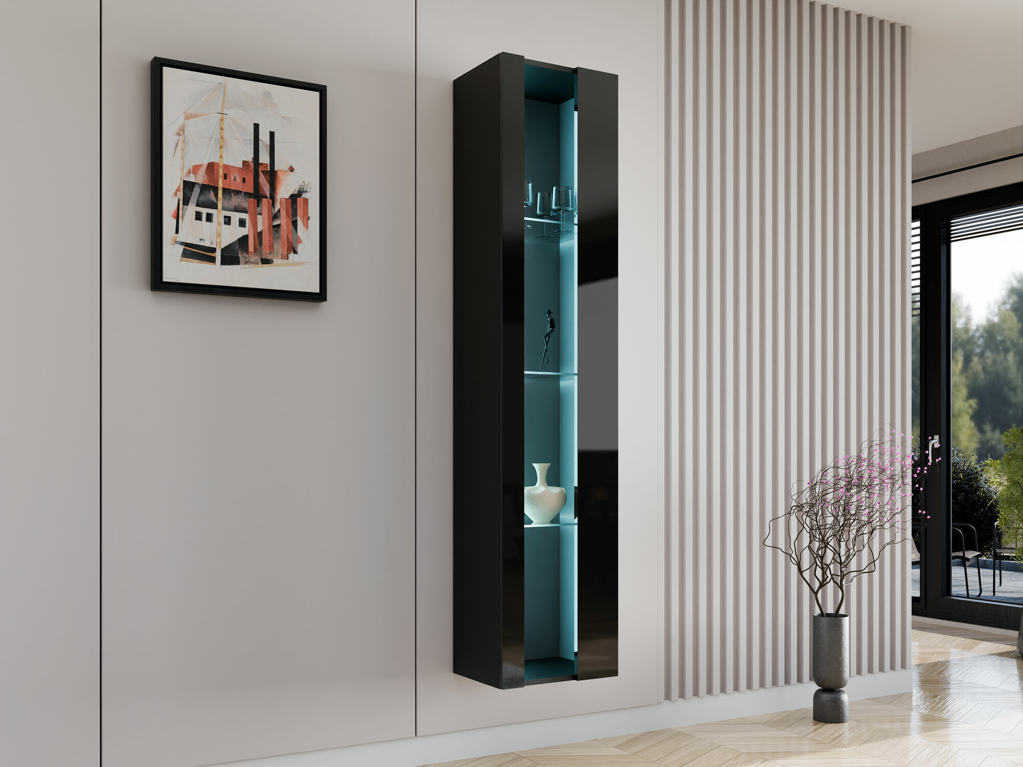 Piekarams plaukts Venenou 130 (Melns + Glancēts melns)