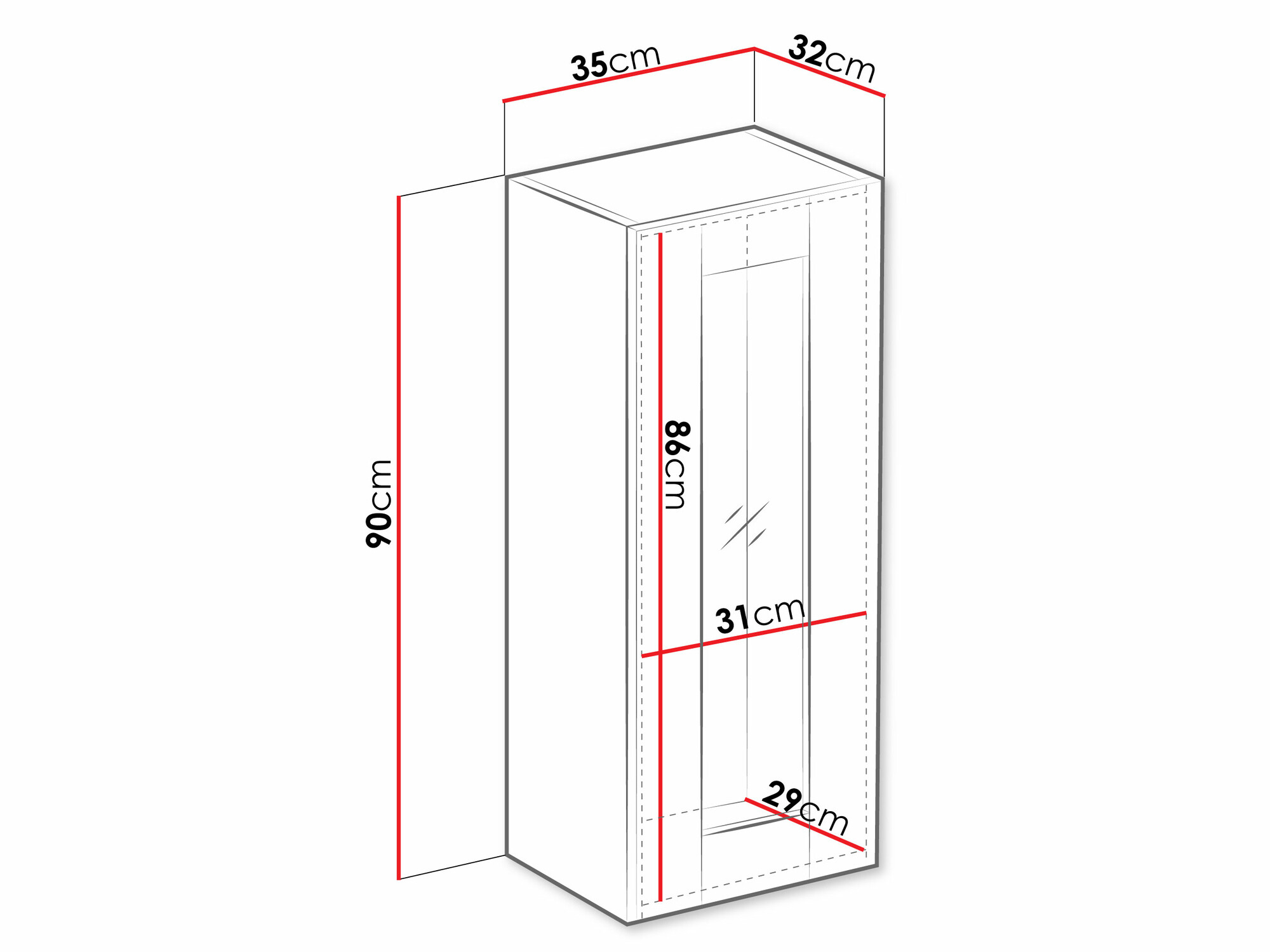 Piekarams skapītis Venenou 132 (Balts + Glancēts balts)
