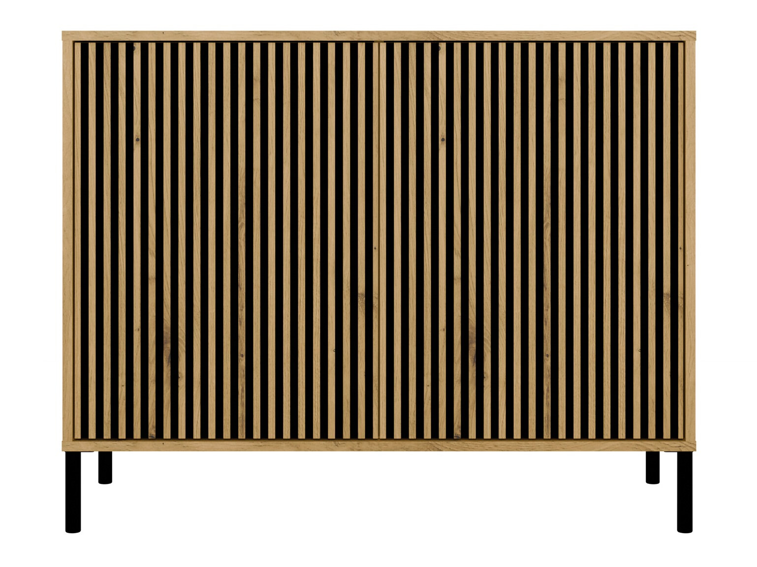 Skapis Orlsone 108 (Melns + Artisan ozols)