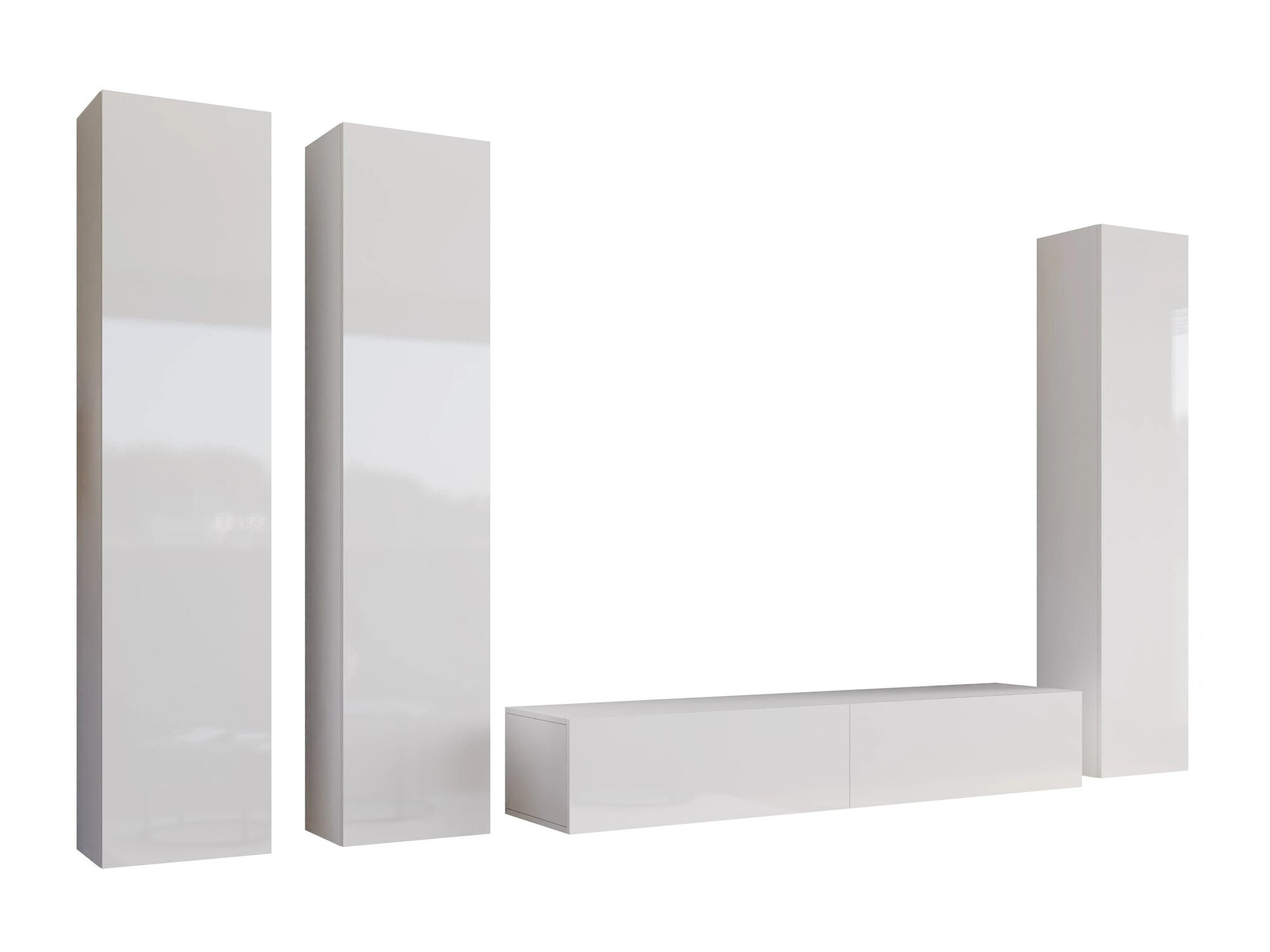 Viesistabas komplekts Venenou 100 (Balts + Glancēts balts)