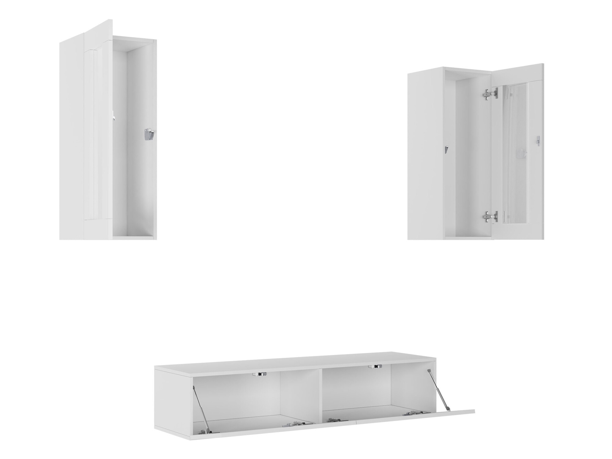 Viesistabas komplekts Venenou 139 (Balts + Glancēts balts)