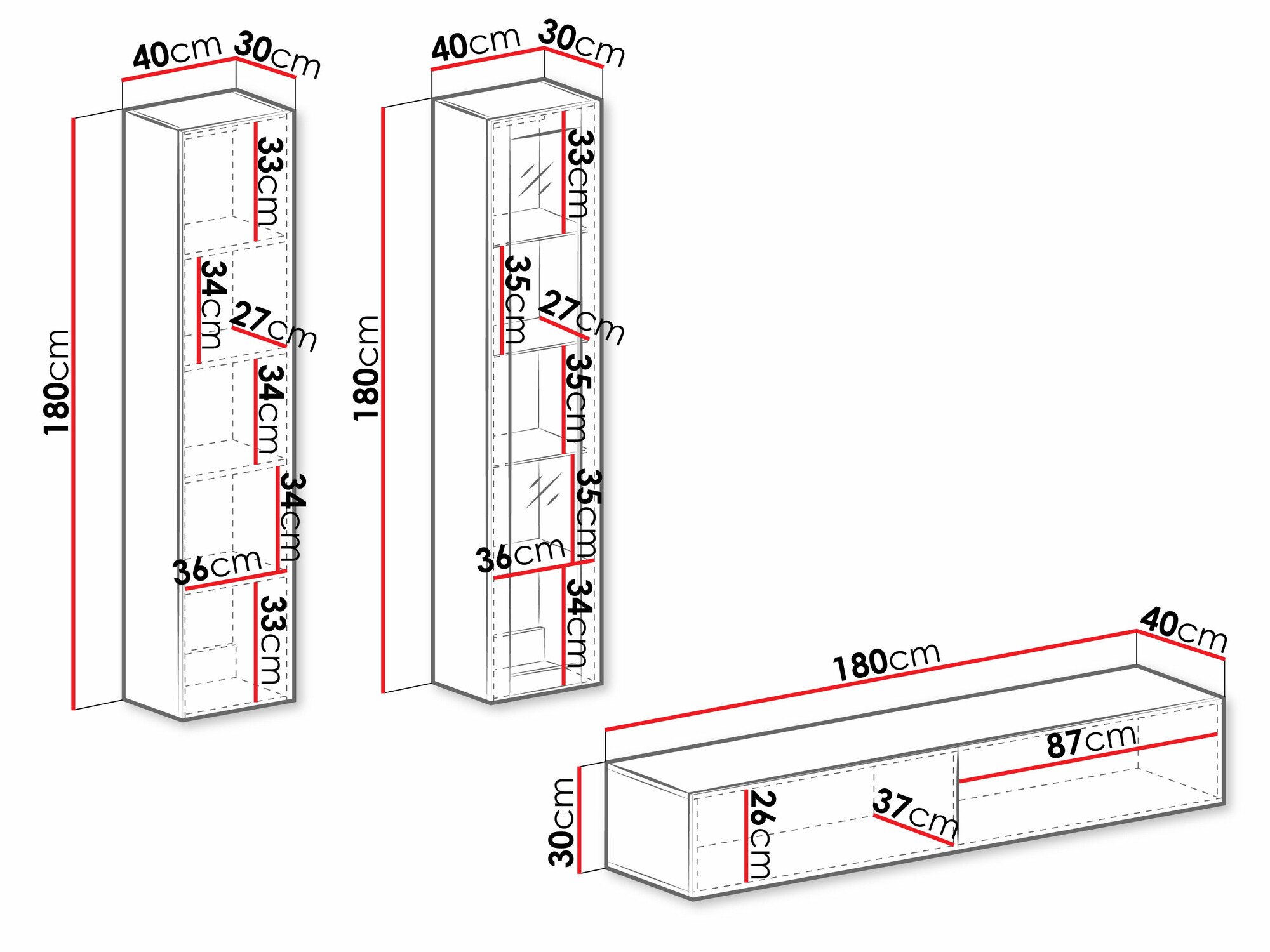 Viesistabas komplekts Vilrin I (Balts + Glancēts balts)