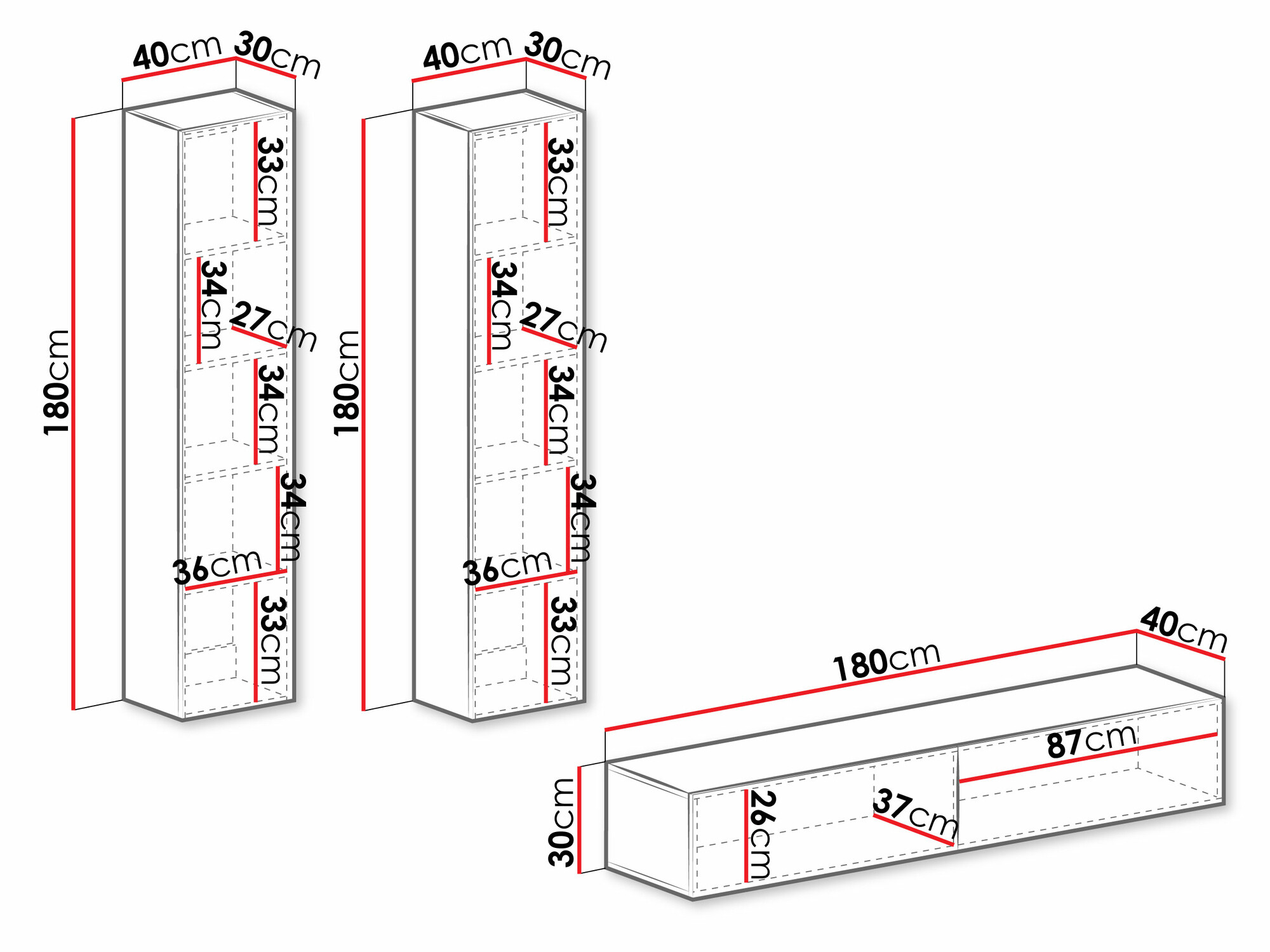 Viesistabas komplekts Vilrin II (Balts + Glancēts balts)