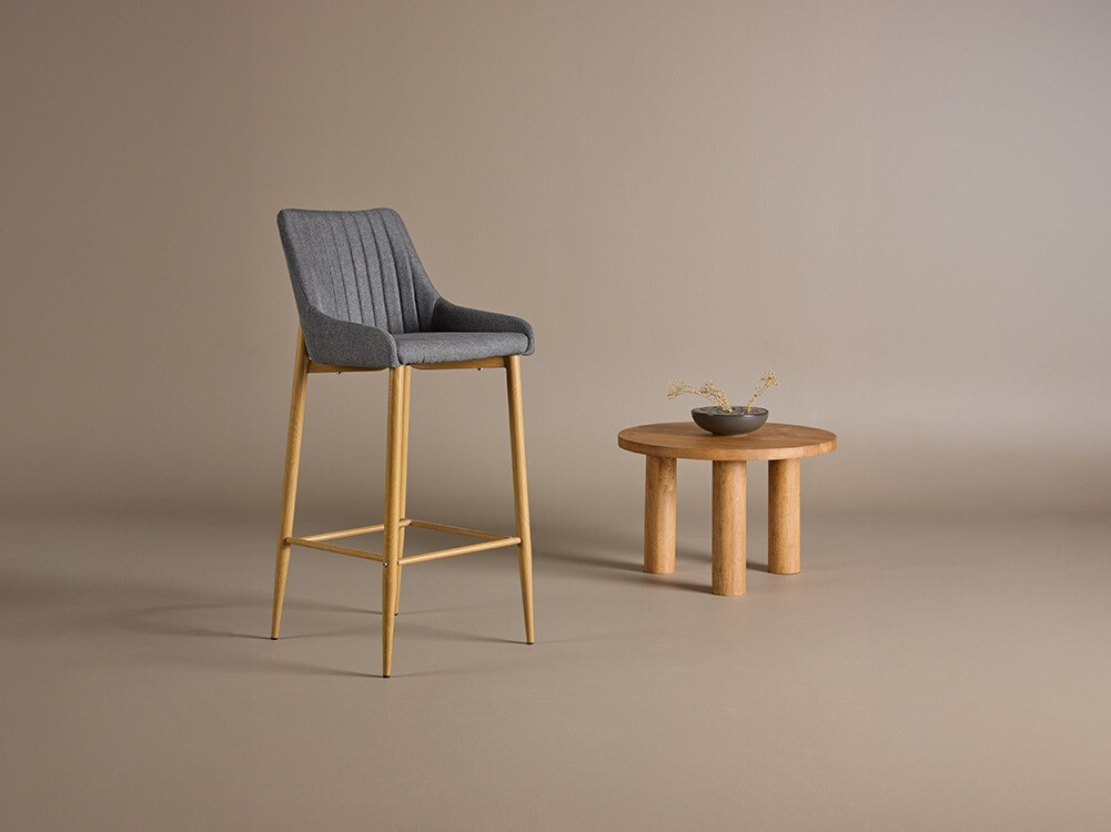 Bāra krēsls Dallas 2647 (Tumši pelēks + Ozols)