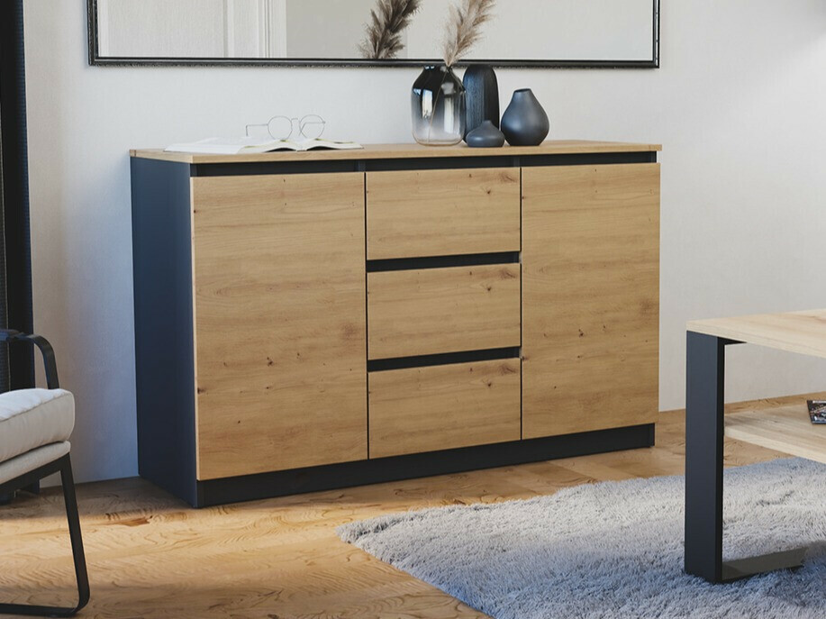 Kumode Elbvelu 112 (Artisan ozols + Antracīts)