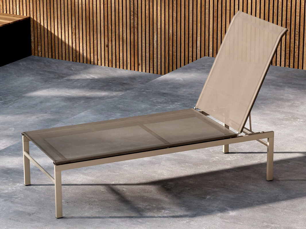 Sauļošanās krēsls Dallas 4834 (Bēšs + Gaiši brūns)