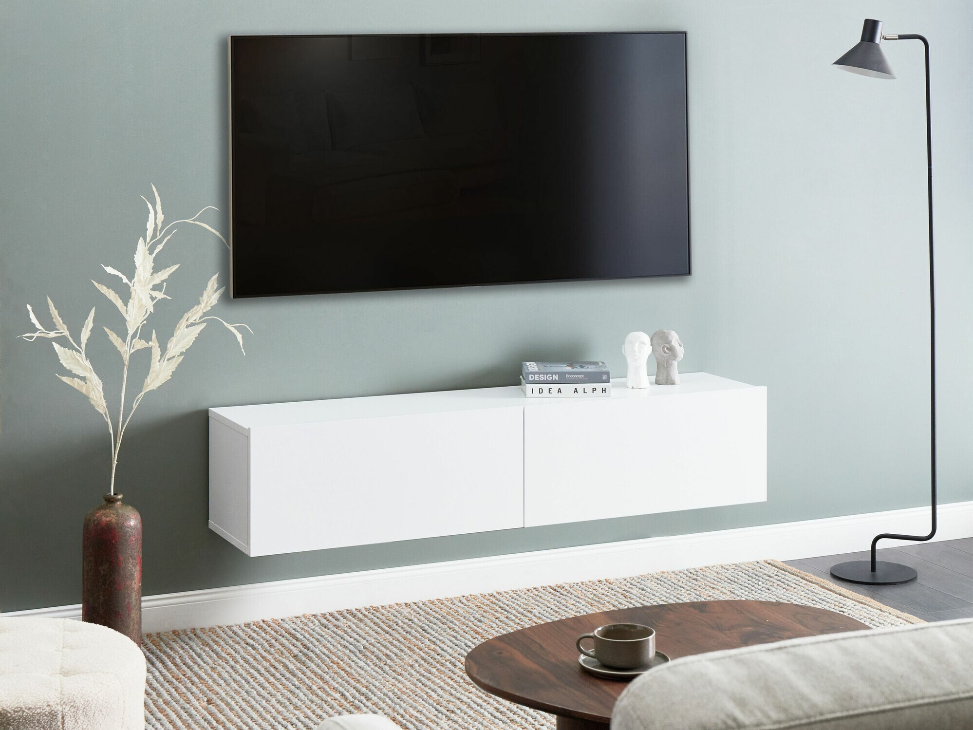 TV galds Berwyn 2663 (Balts)