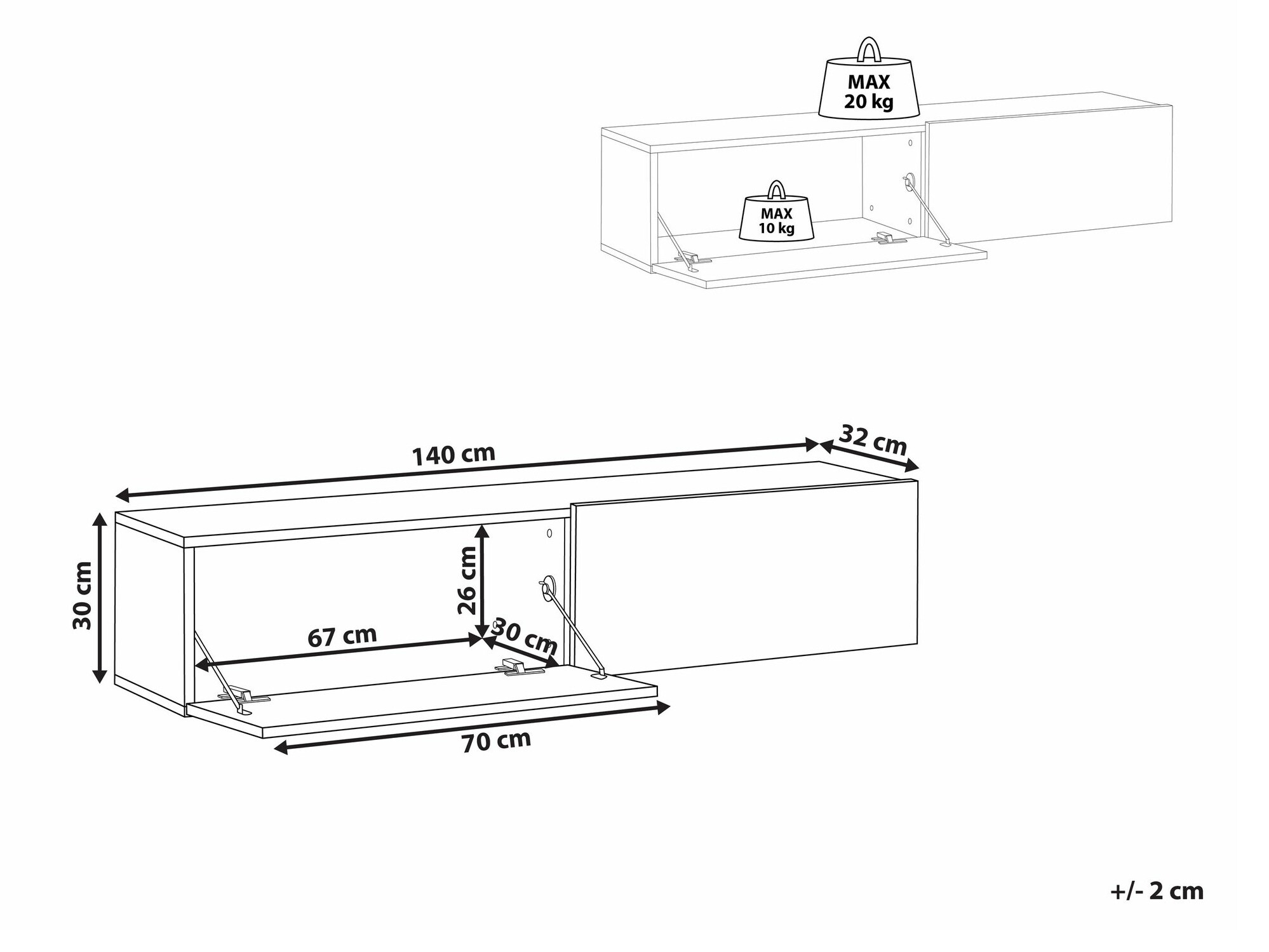 TV galds Berwyn 2663 (Brūns)
