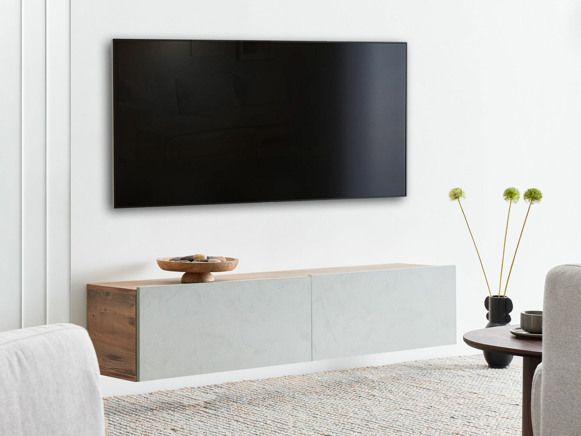 TV galds Berwyn 2663 (Gaiši zaļa + Brūns)