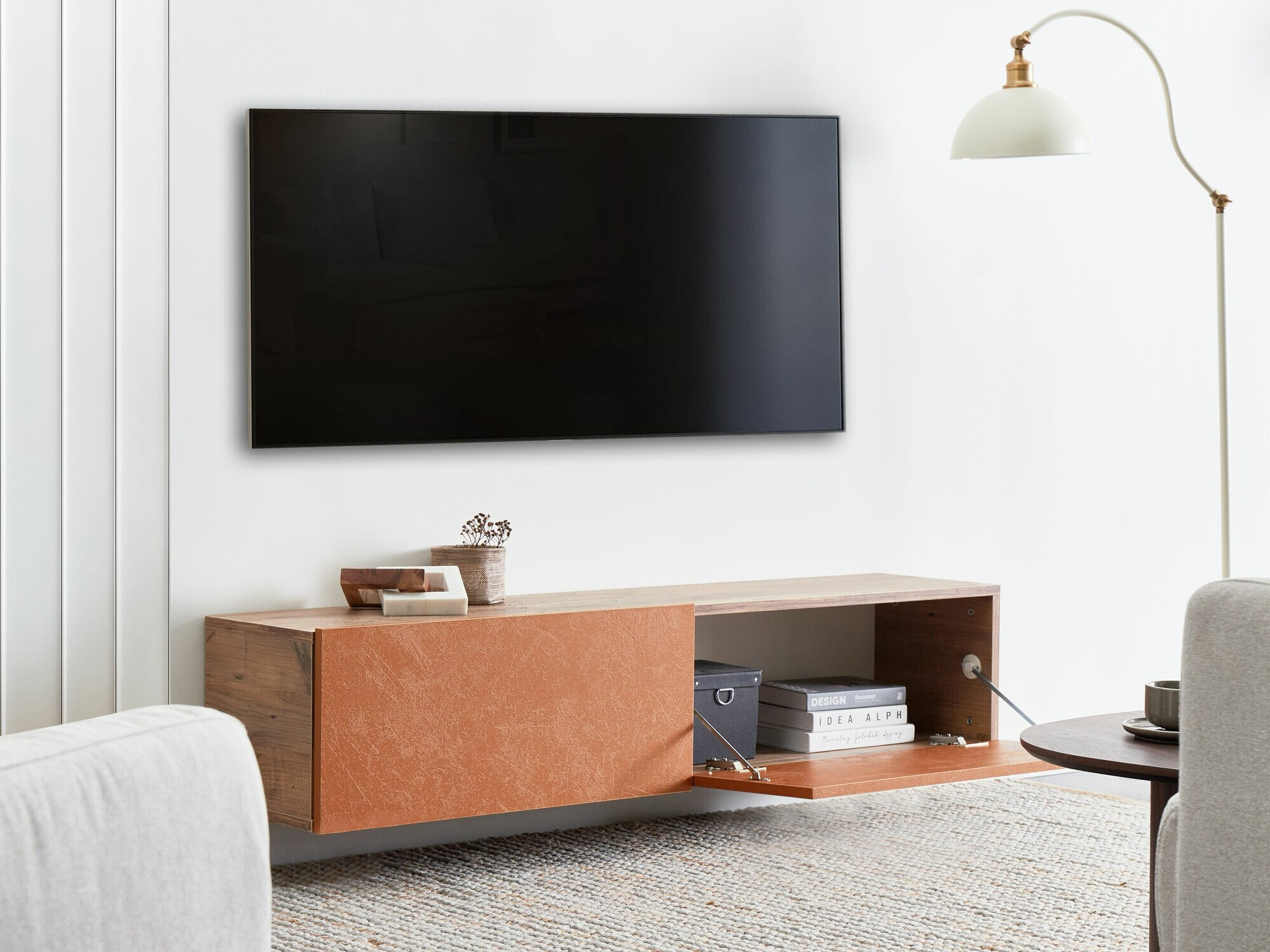 TV galds Berwyn 2663 (Sarkans + Brūns)