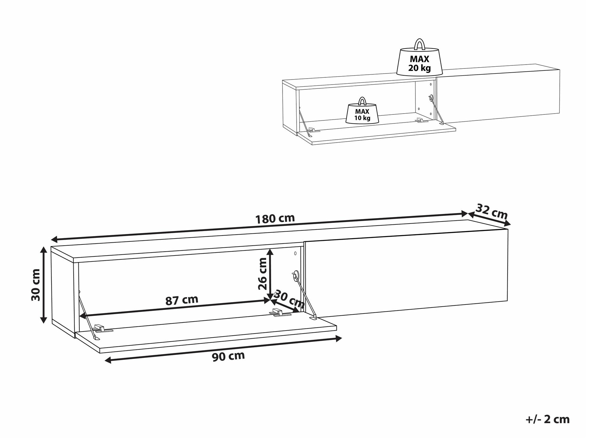 TV galds Berwyn 2664 (Brūns)