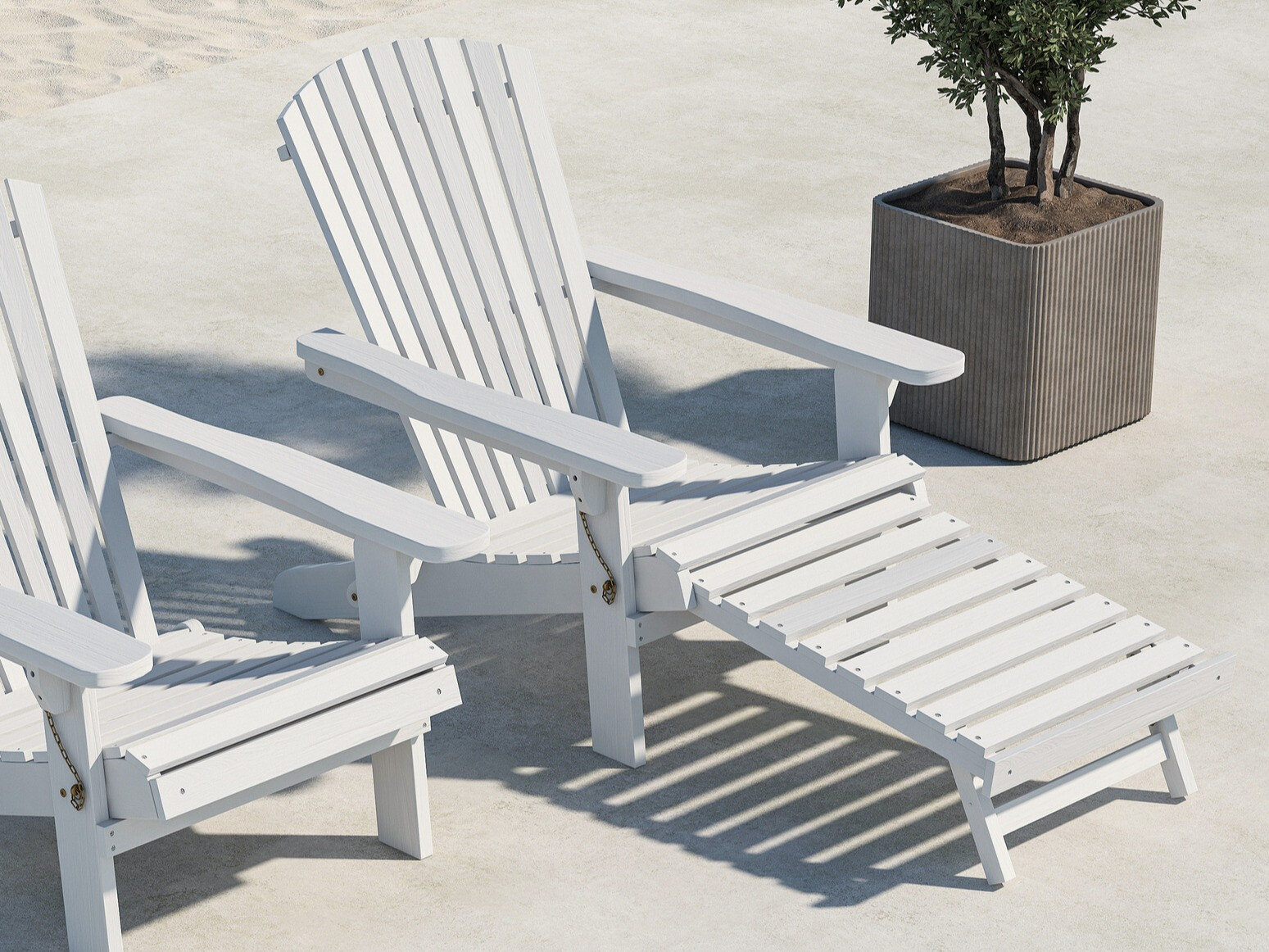 Sauļošanās krēsls Dallas 4827 (Balts)