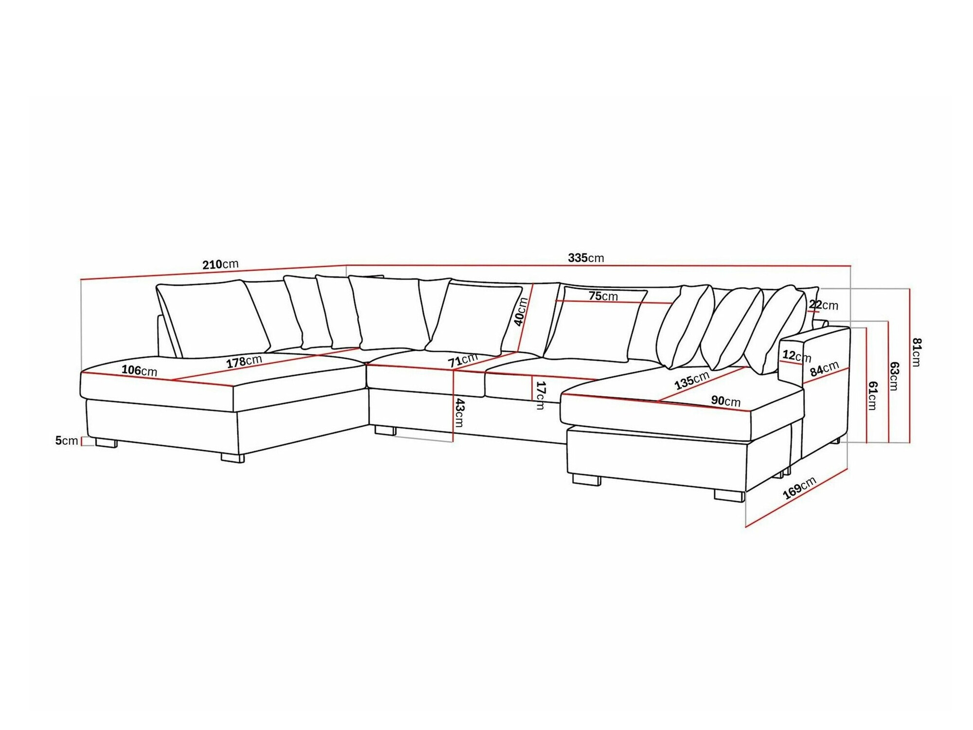 Stūra dīvāns Tivsoe 106 (Storm 02)