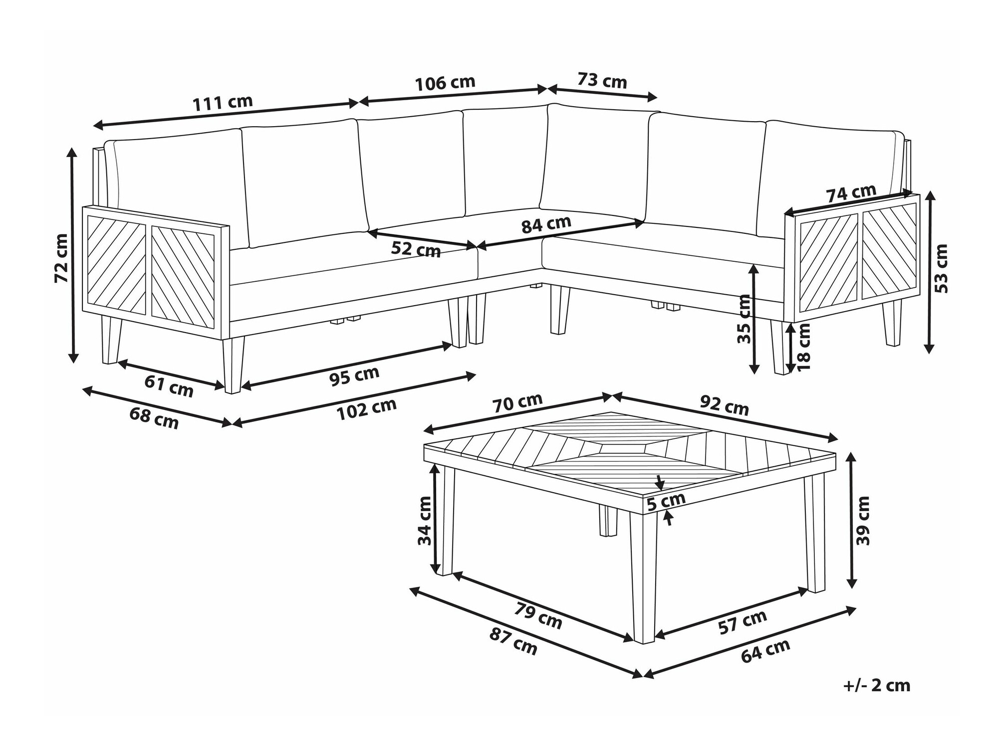 Садовый комплект Camenou 110
