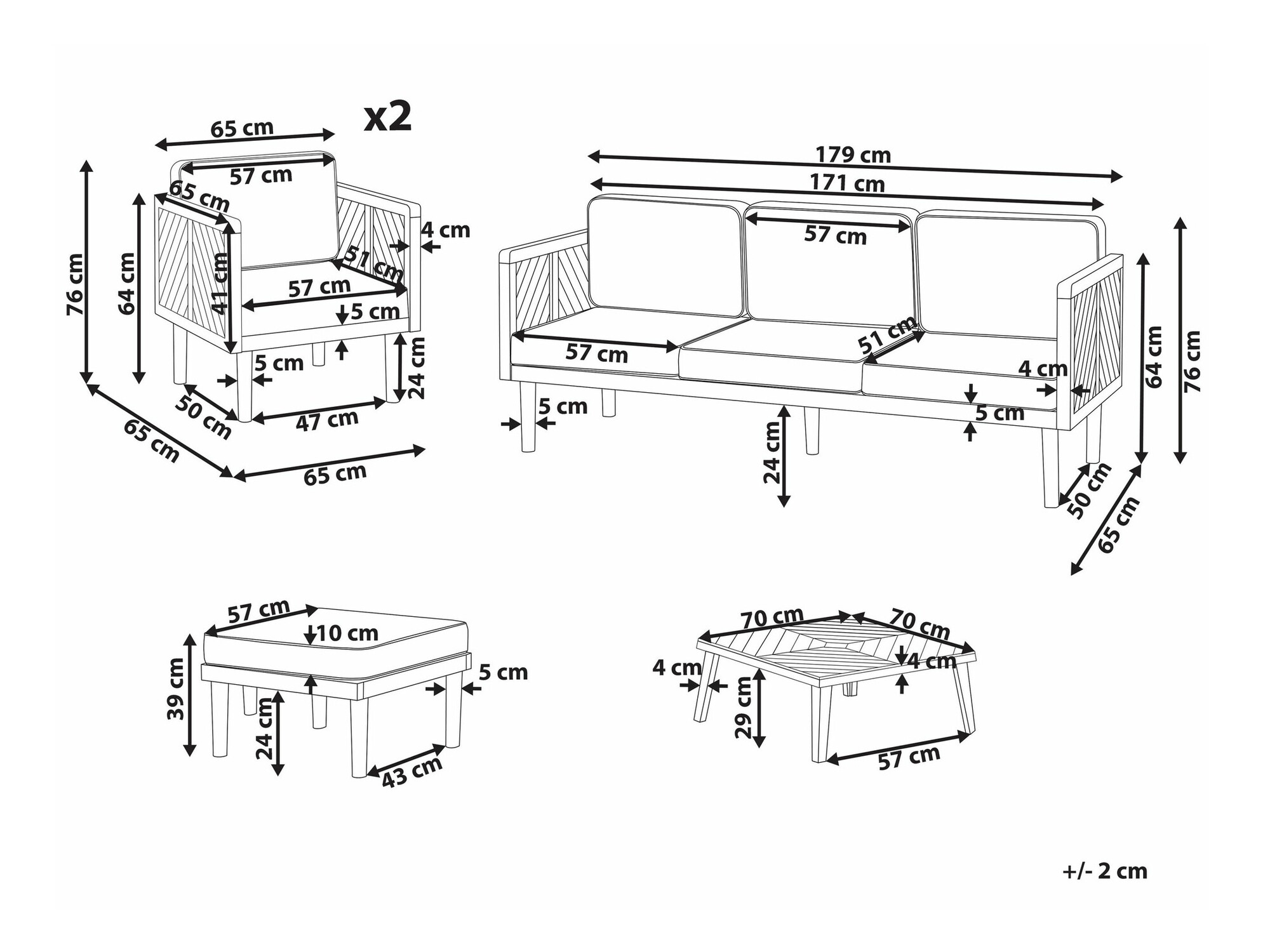 Садовый комплект Camenou 114