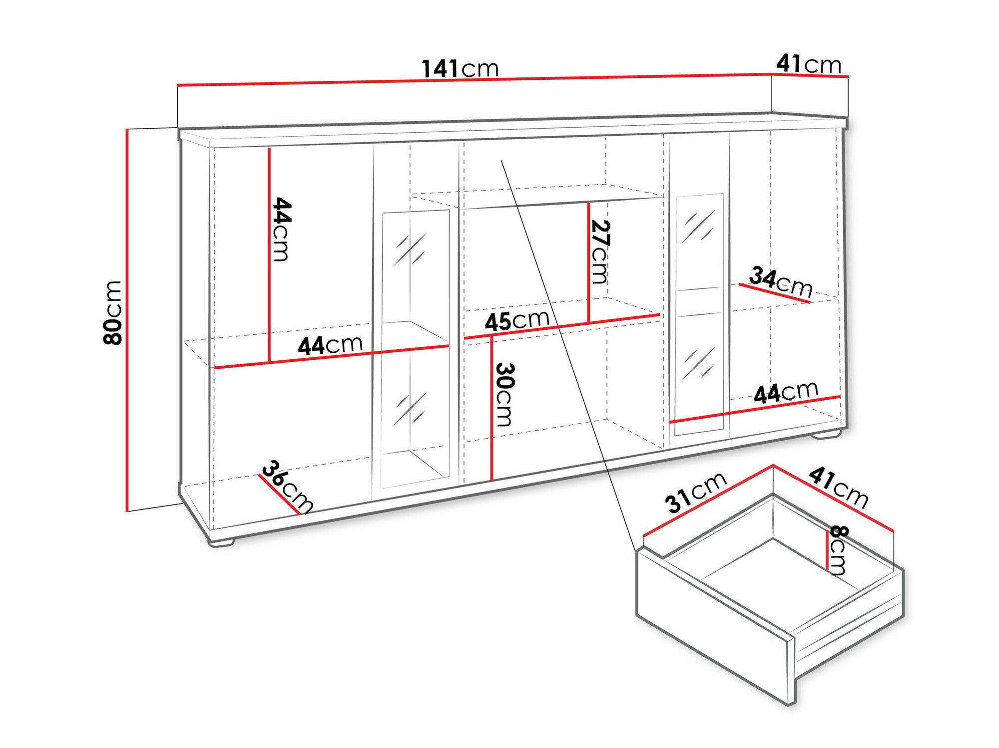 Kомод Tucson 114 (Грецкий орех)