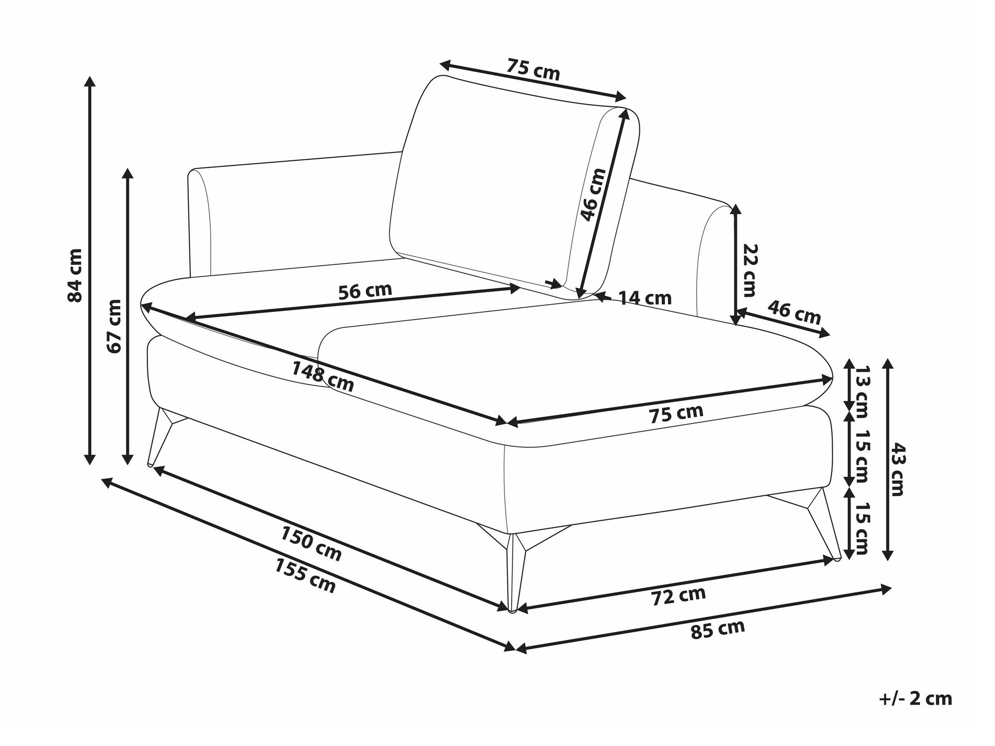 Kušete Berwyn 2674 (Bēšs)