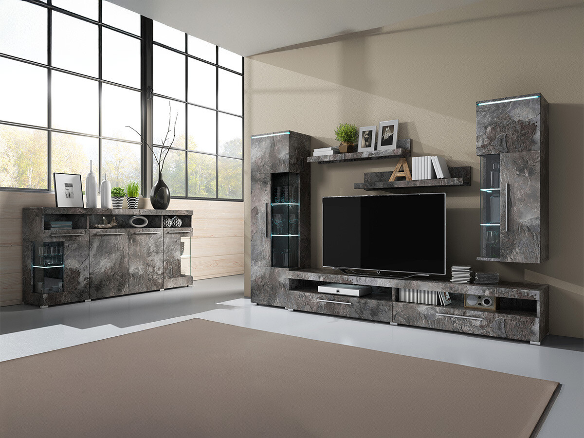 Skapis Torvire 113 (Tumšs betons)