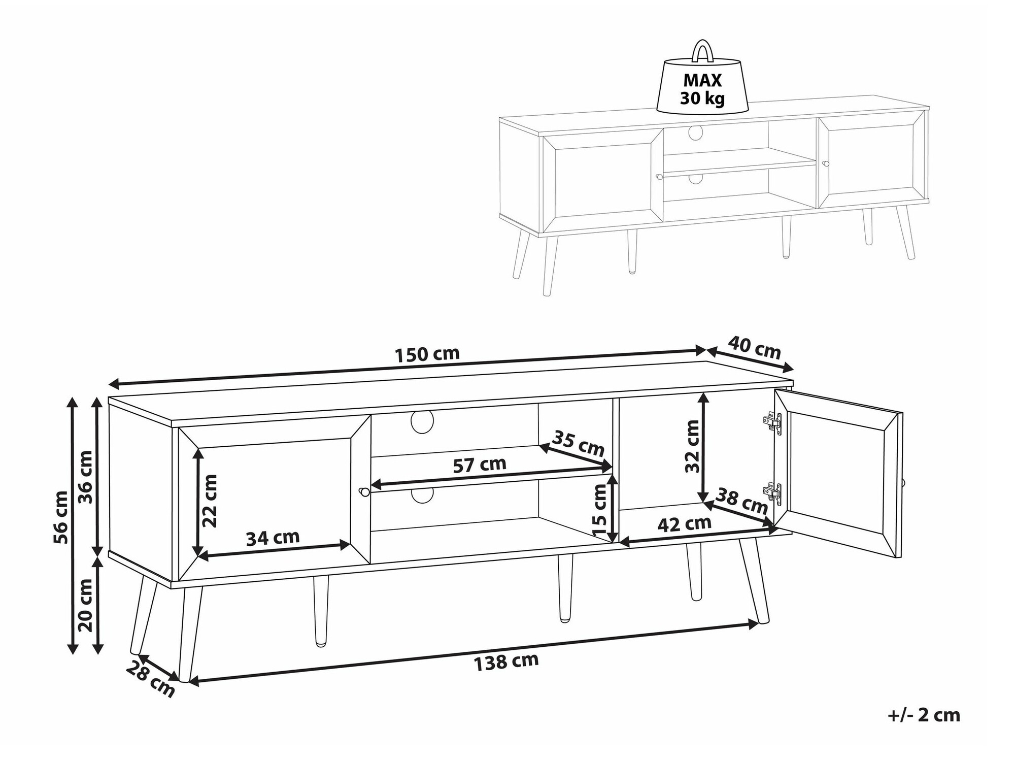 TV galds Berwyn 2675