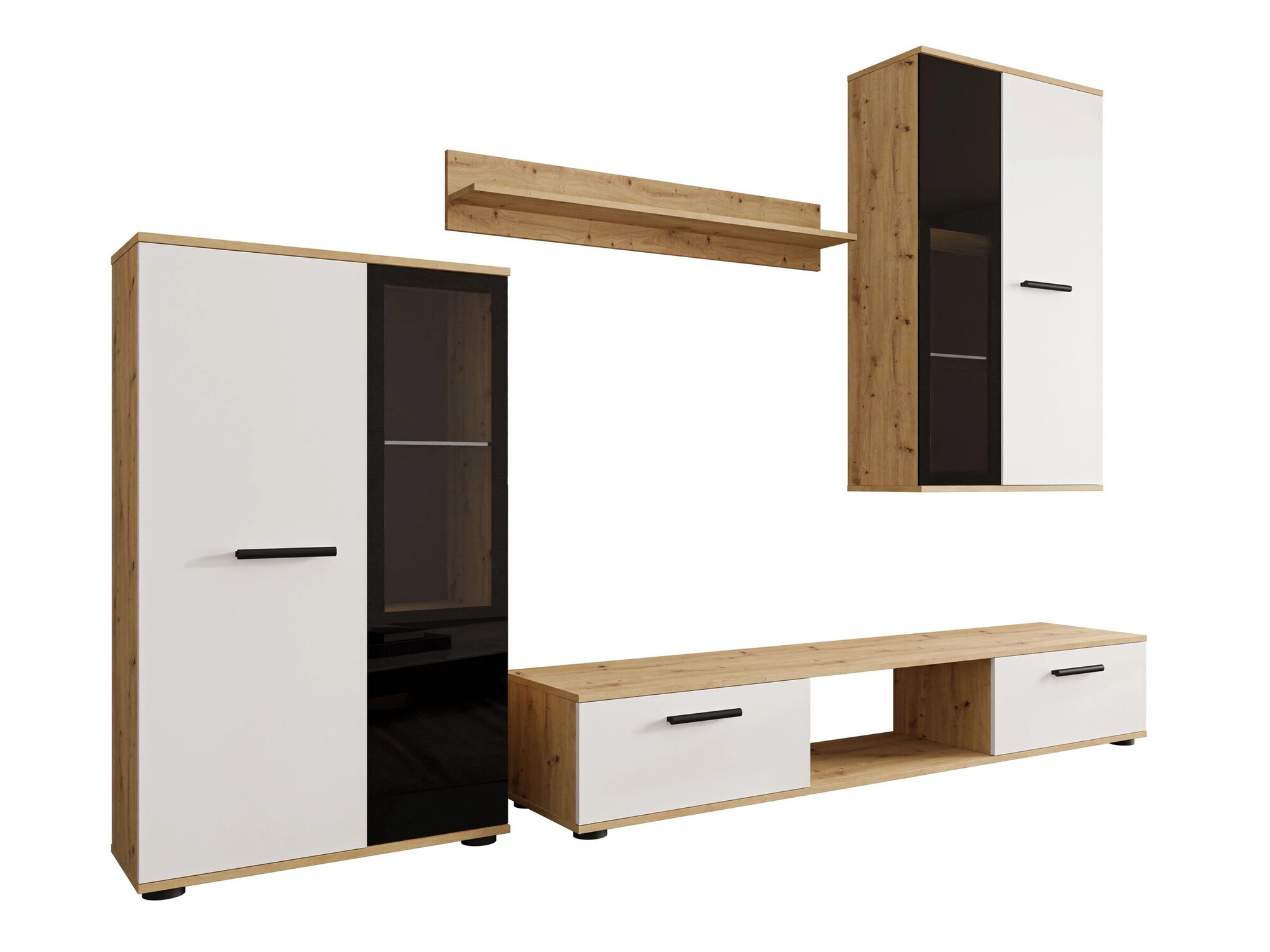 Viesistabas komplekts Genio (Artisan ozols + Balts)
