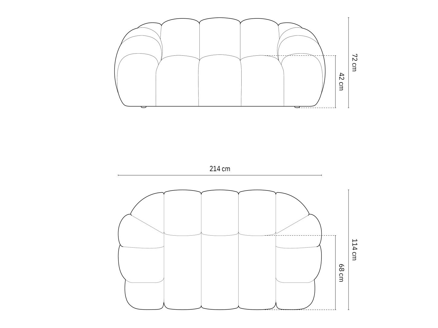 Dīvāns Cirnolu 100 (Bubble 12)