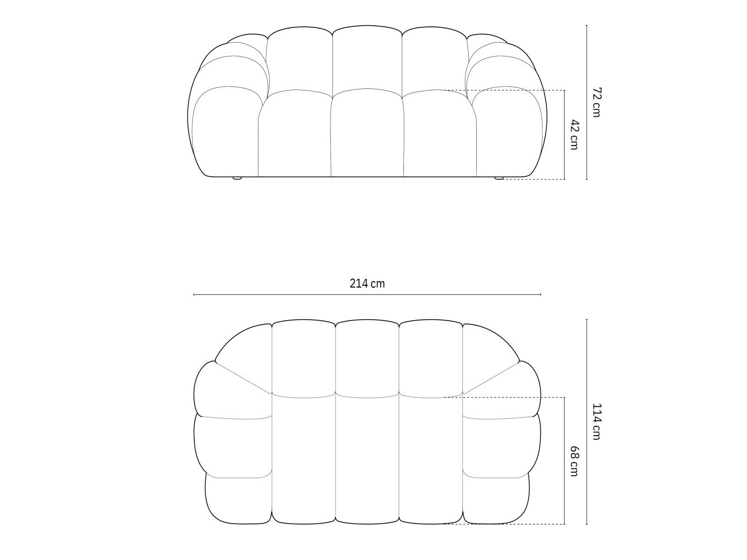 Dīvāns Cirnolu 100 (Bubble 13)