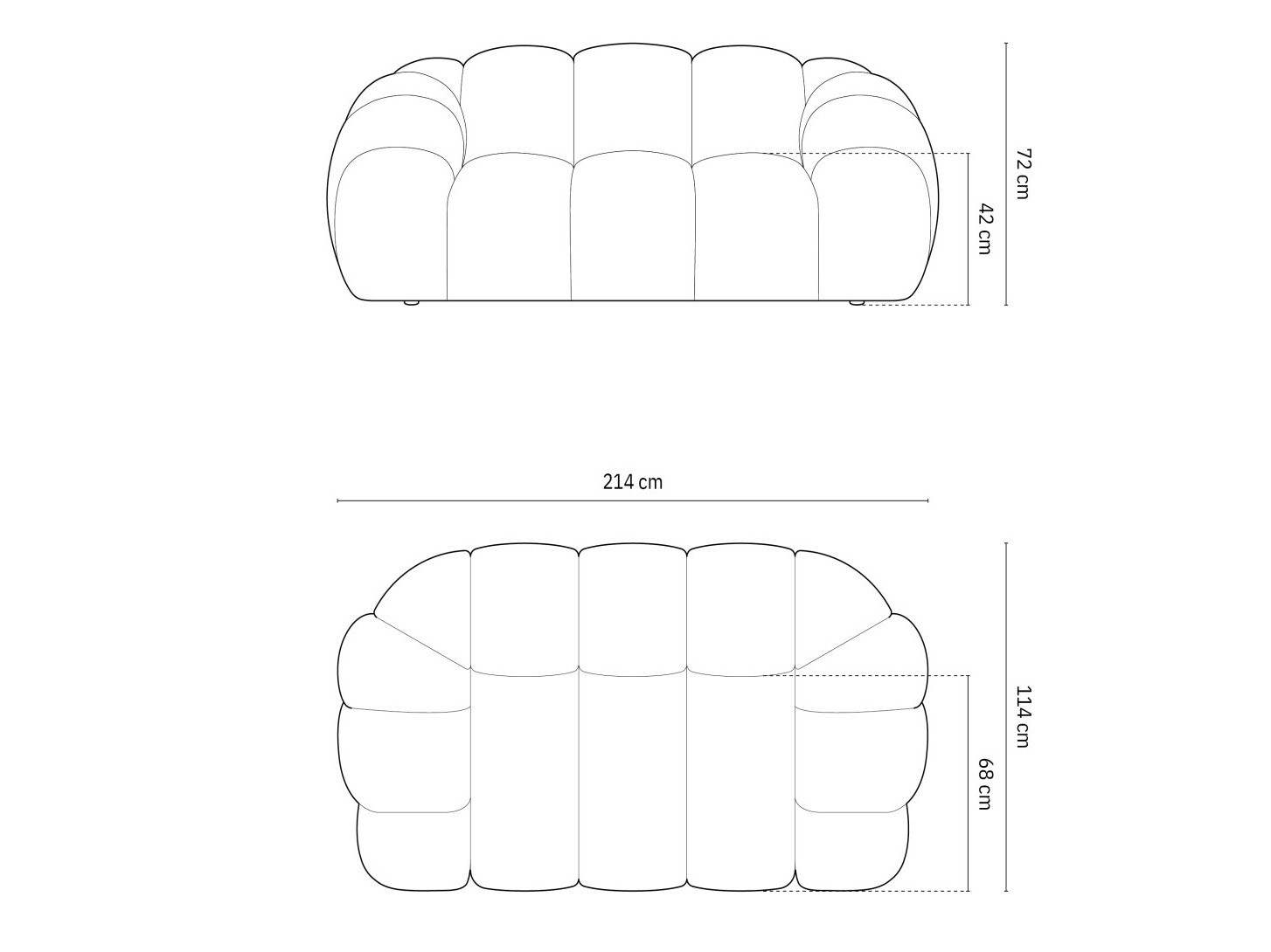 Dīvāns Cirnolu 100 (Bubble 15)
