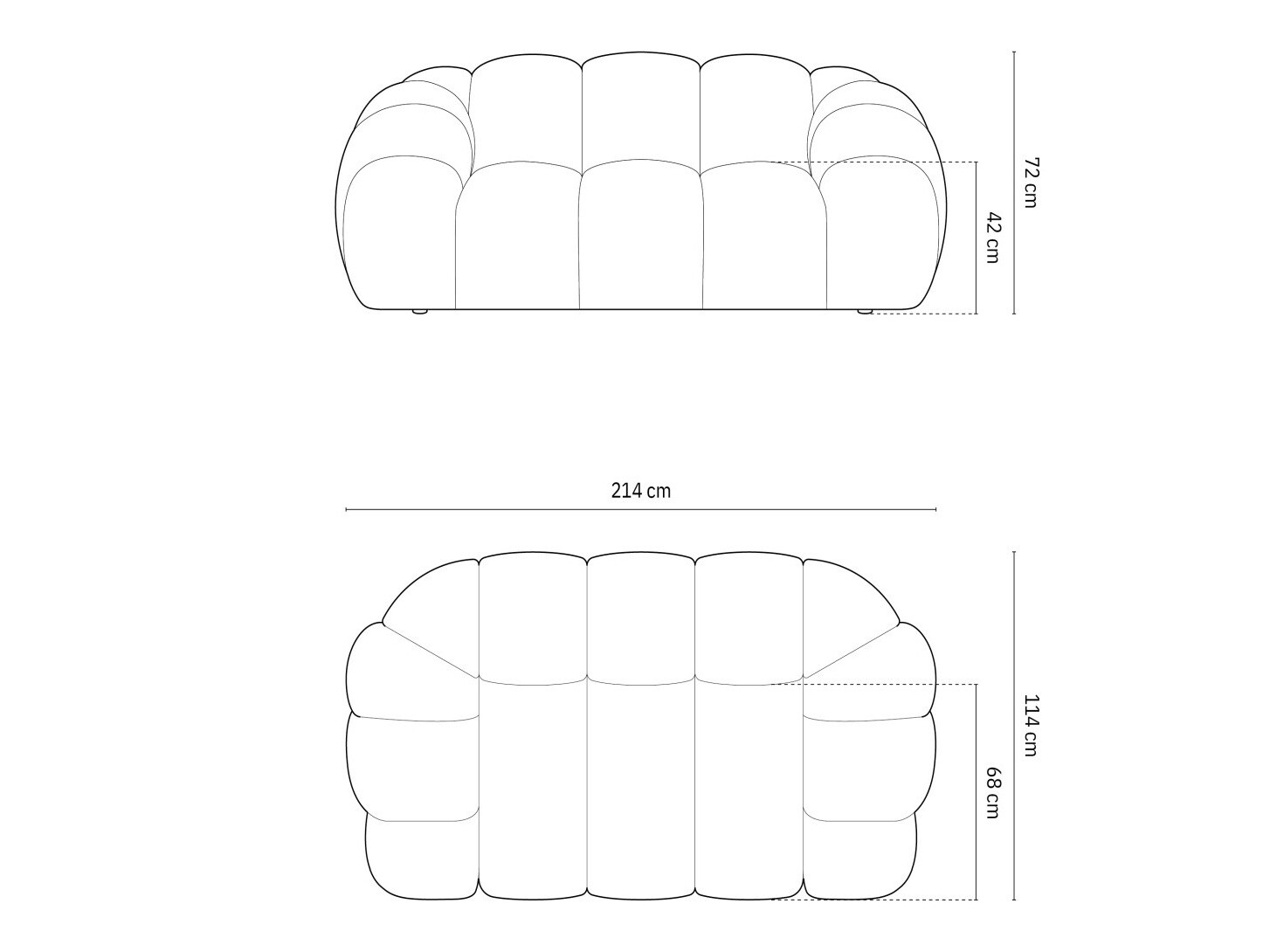 Dīvāns Cirnolu 100 (Bubble 17)