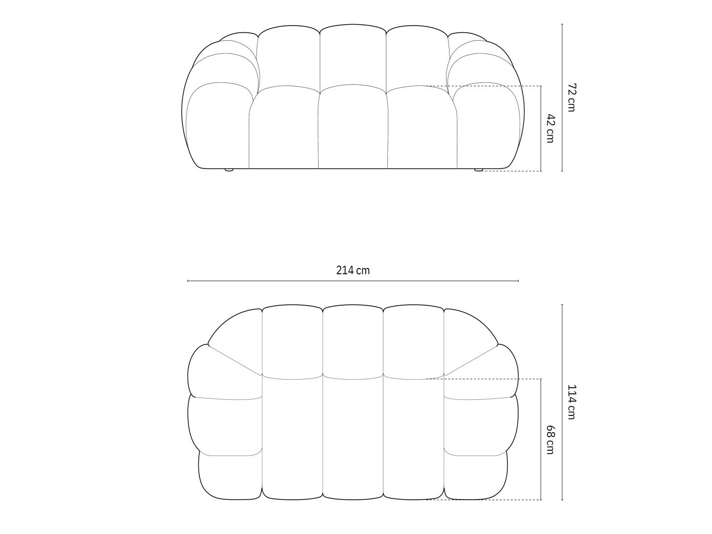 Dīvāns Cirnolu 100 (Bubble 3)