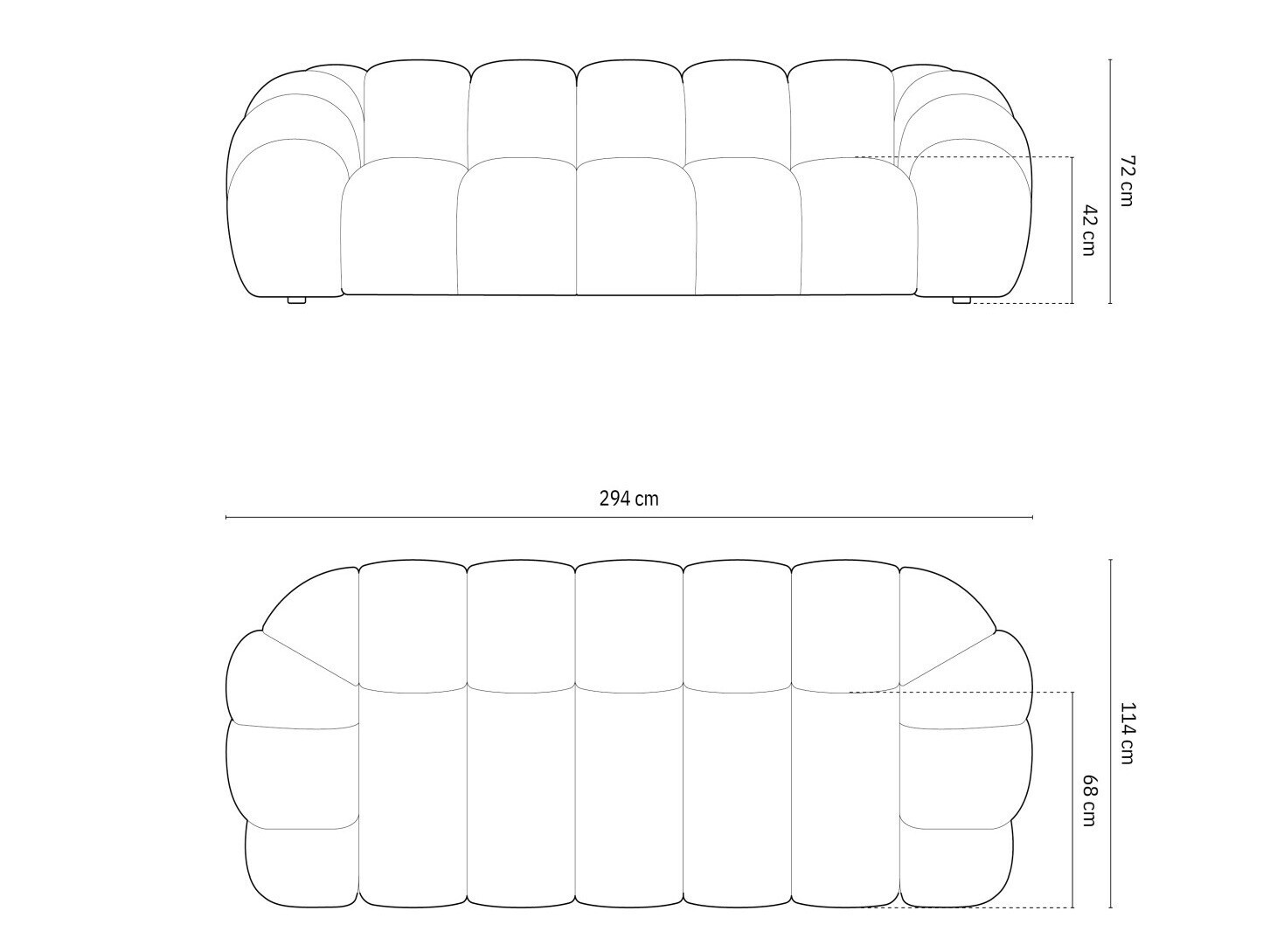Dīvāns Cirnolu 102 (Bubble 12)