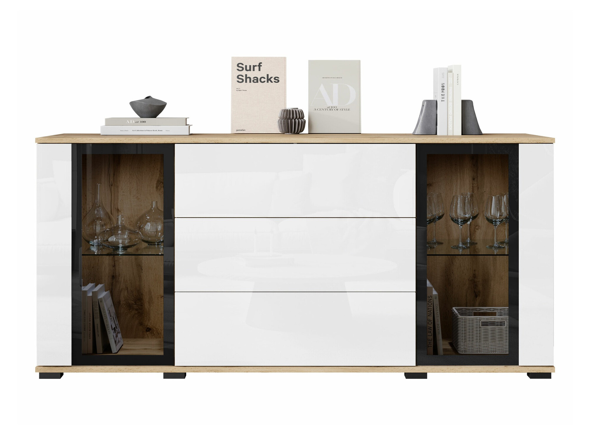 Kumode Torcame 101 (Votan ozols + Glancēts balts)