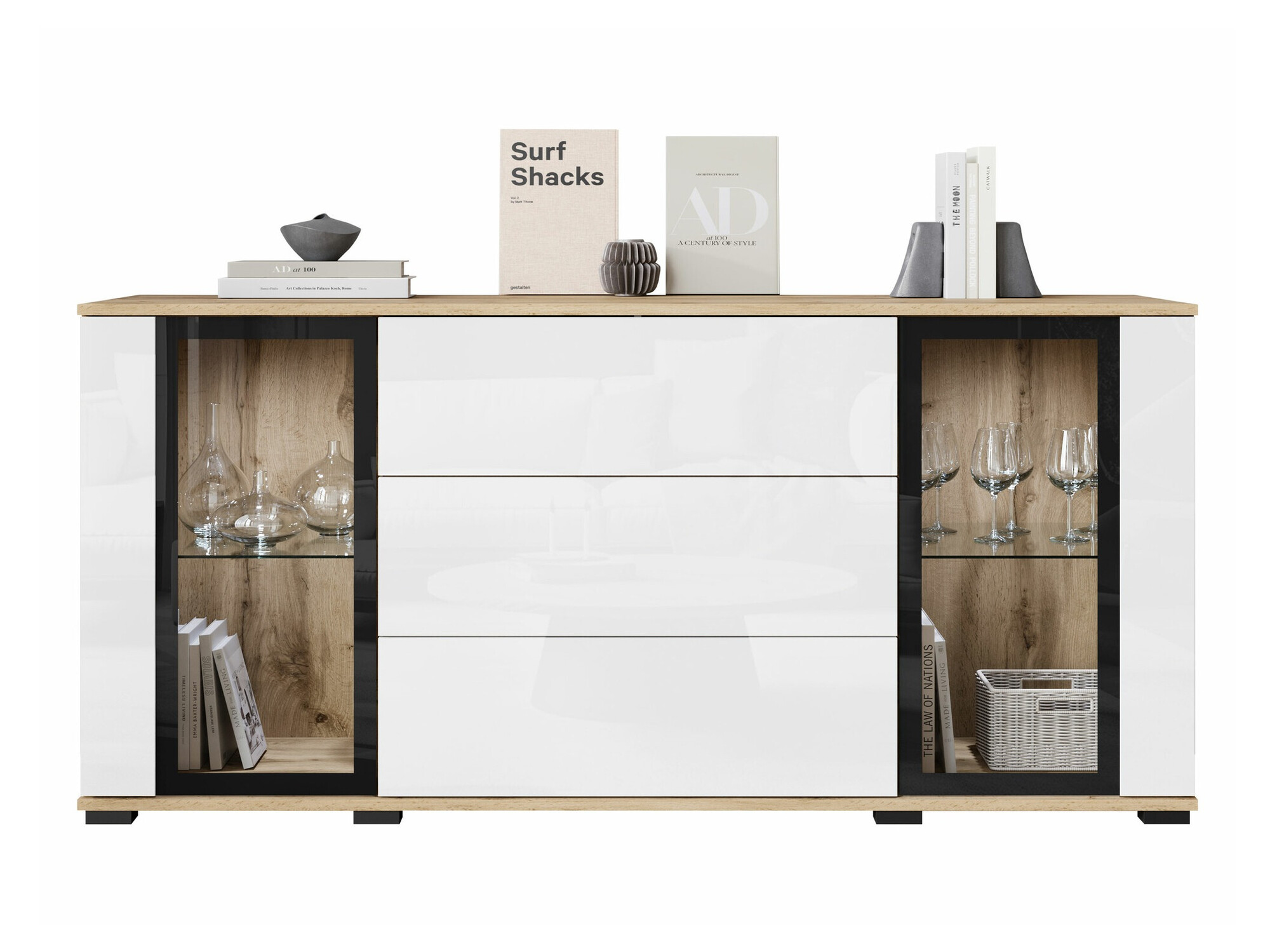 Kumode Torcame 101 (Votan ozols + Glancēts balts)